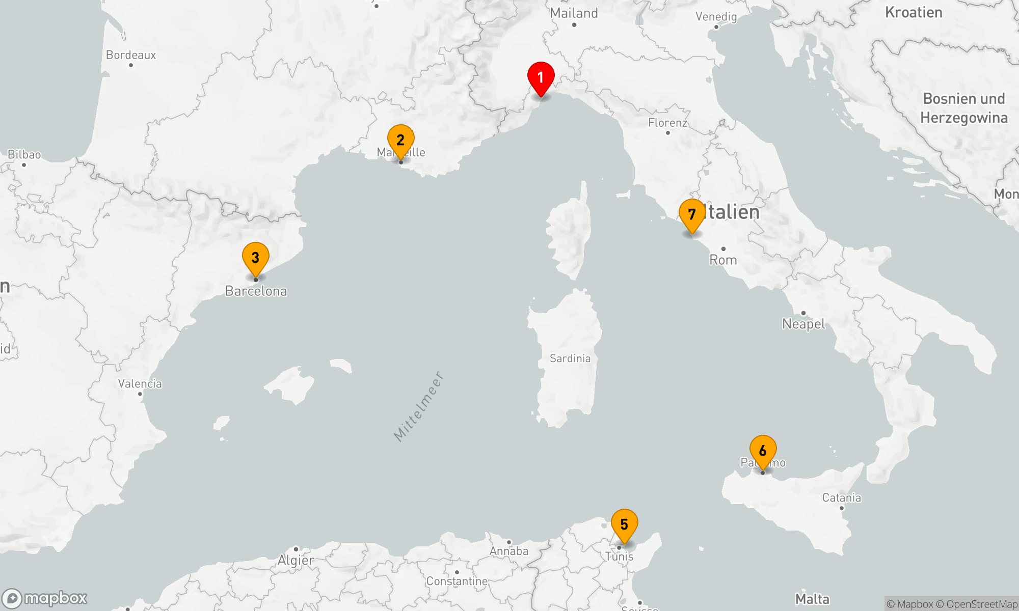 Route 7 Nächte - Mediterrane Entdeckungsreise ab Savona