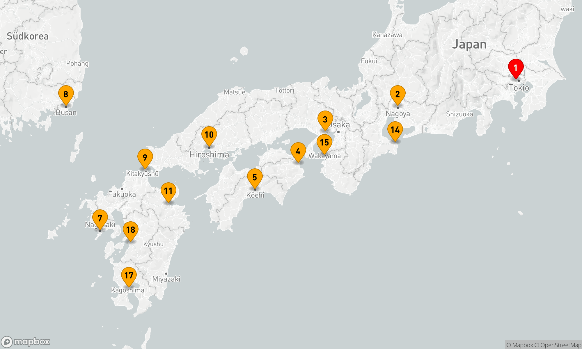 Route 22 Nächte - Grand Japan Kirschblüten