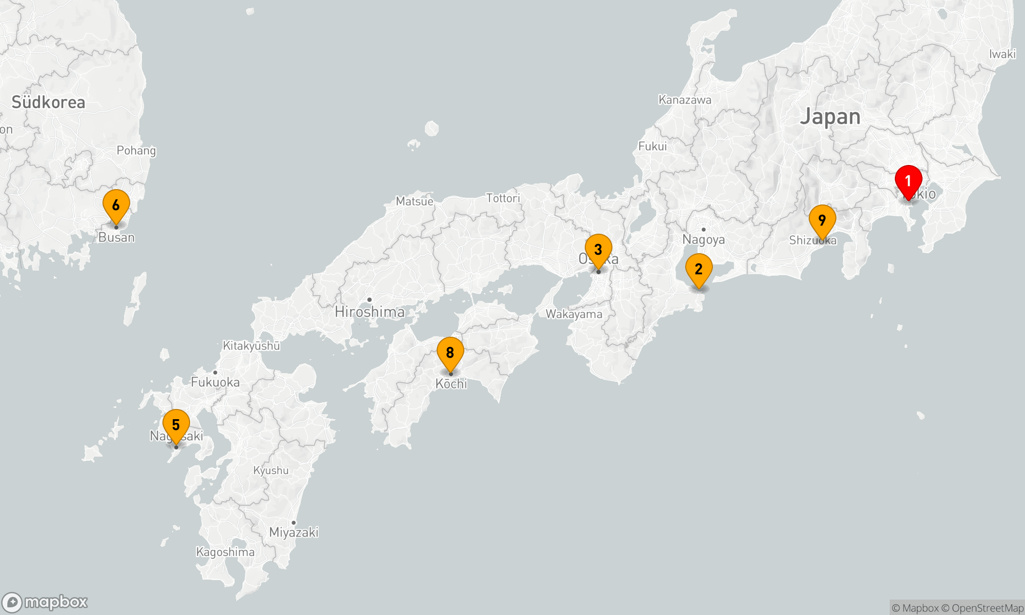 Route 9 Nächte - Japan-Forscher