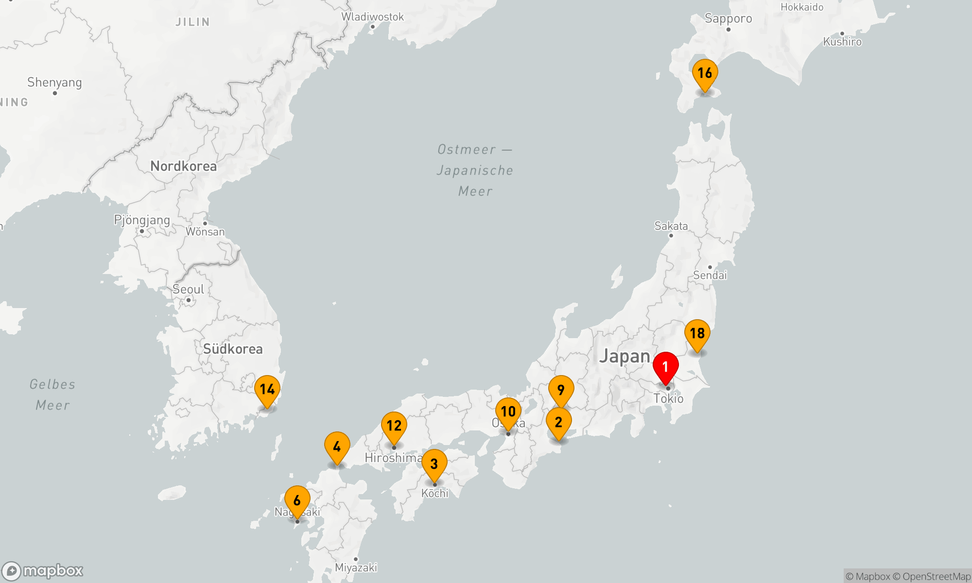 Route 18 Nächte - Grand Circle Japan mit Hakodate Minato Festival