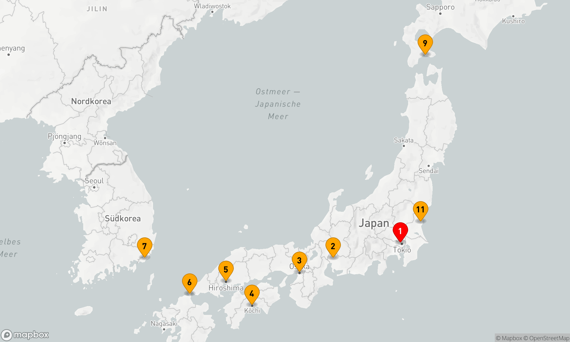 Route 11 Nächte - Rund um Japan mit Hakodate Minato Festival