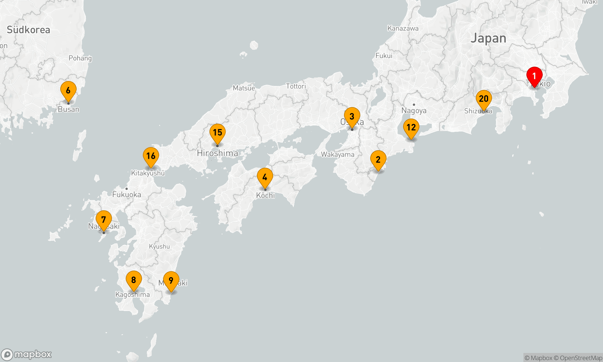 Route 20 Nächte - Grand Japan mit Kumano-Feuerwerk