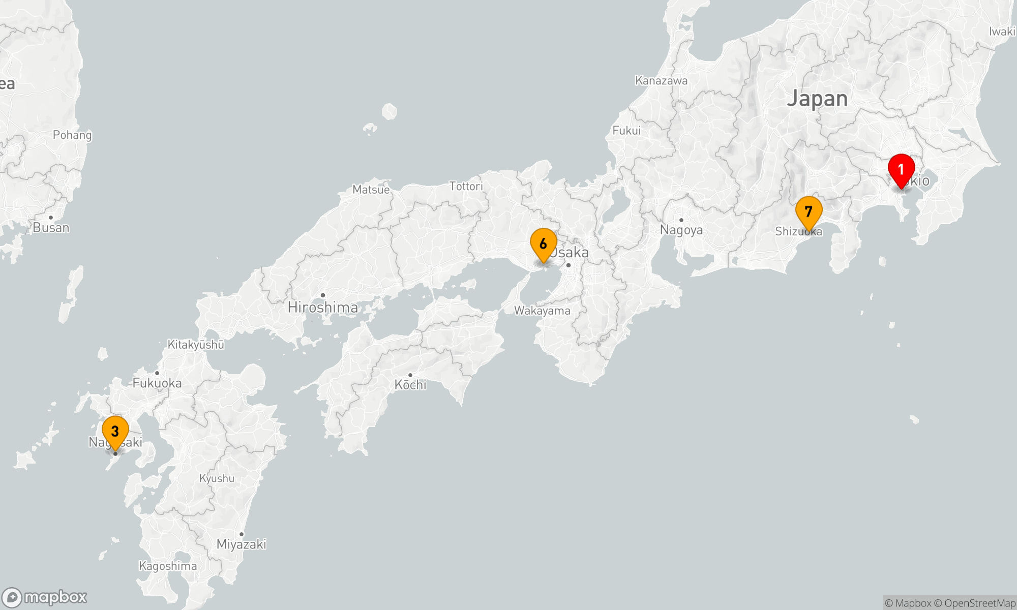 Route 7 Nächte - Japan und Korea