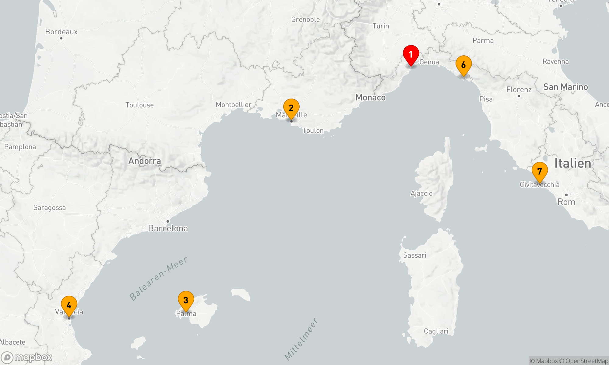 Route 7 Nächte - Mittelmeerträume: Kultur und Küstenjuwelen