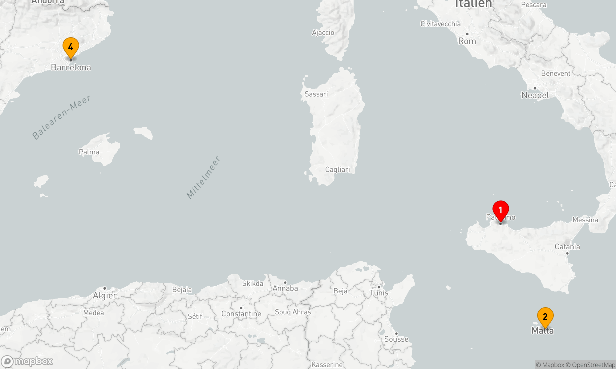 Route 3 Nächte - Mittelmeerzauber: Kulturelle Schätze und Küstenschönheiten