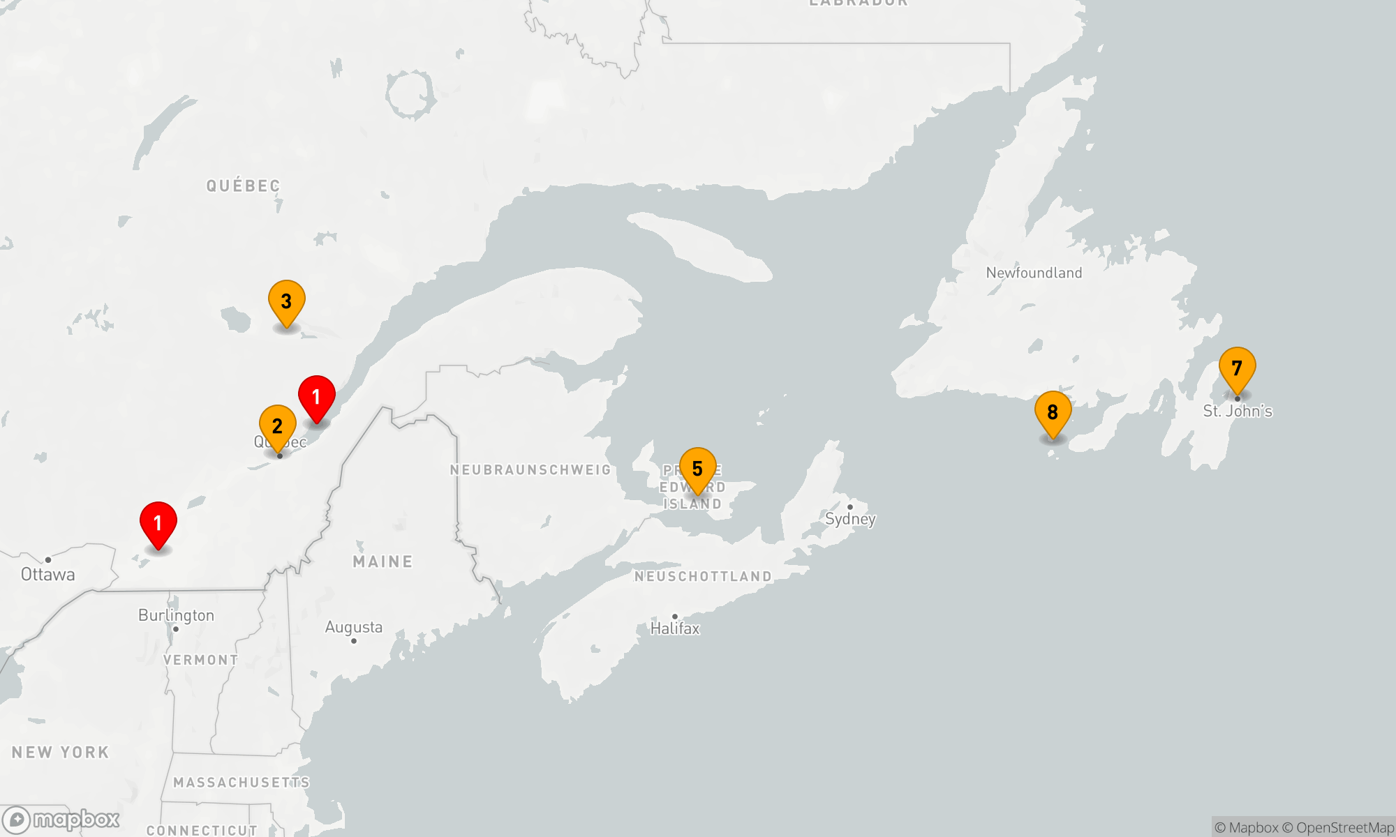 Route 10 Nächte - KANADA & NEW ENGLAND KREIS: NEUFRANKREICH & MONTREAL