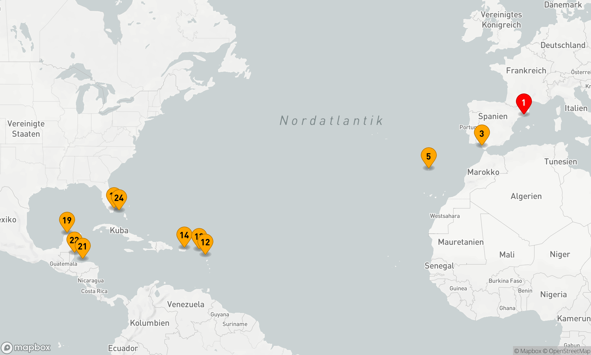 Route 24 Nächte - Entdeckungsreise von Europas Kultur zur Karibikperle