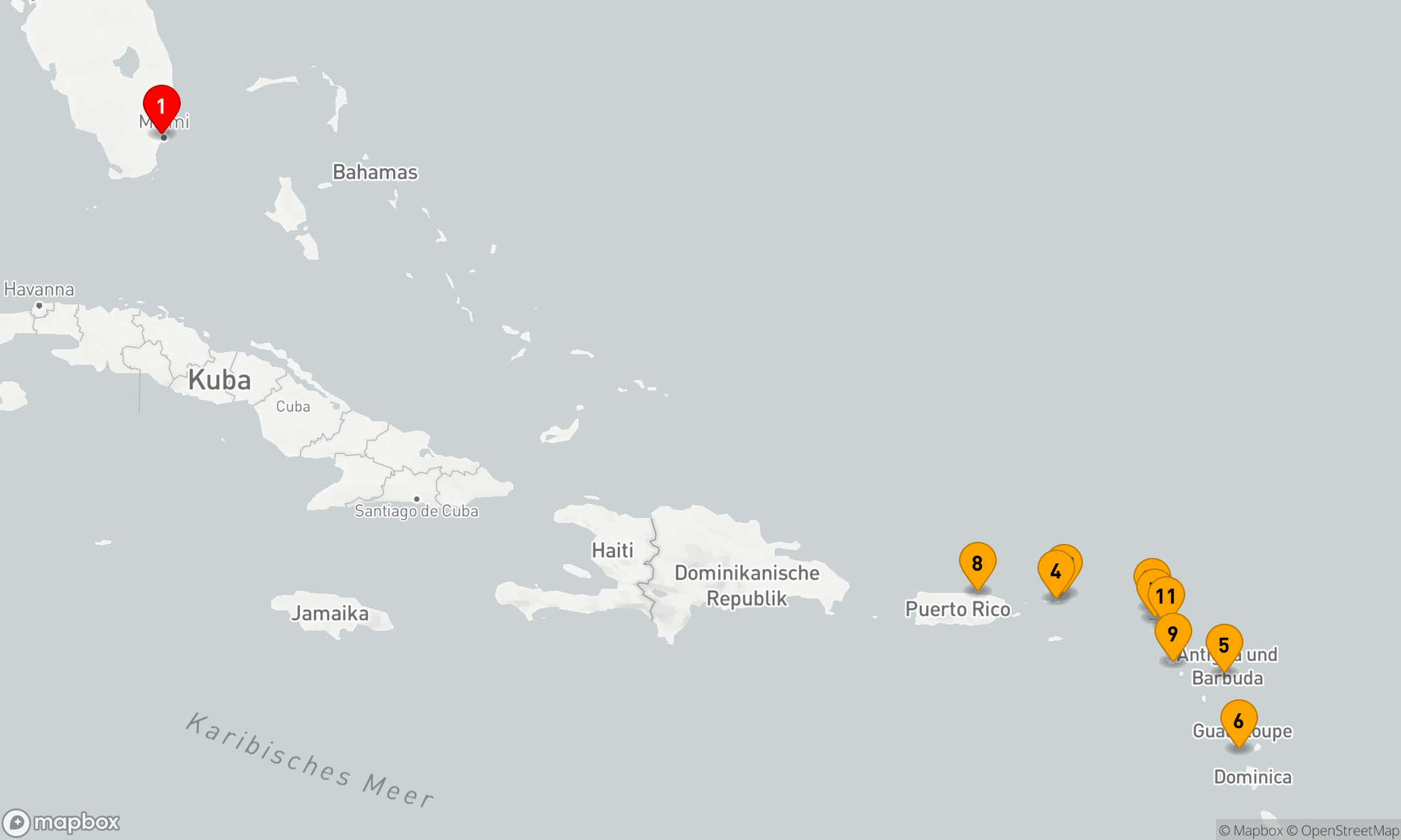 Route 14 Nächte - Karibische Inselimpressionen ab Miami