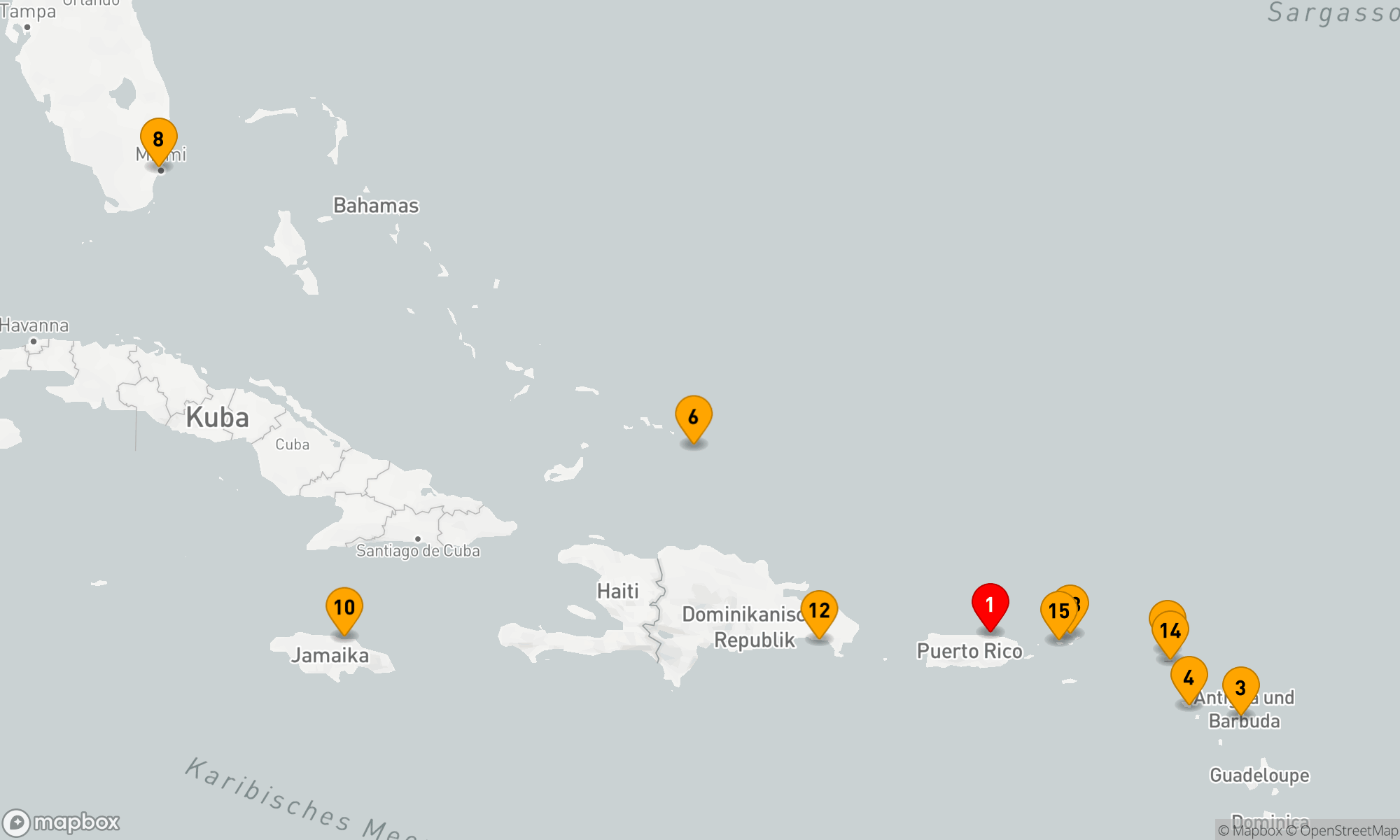 Route 15 Nächte - Karibische Inselwelt und Tropenzauber