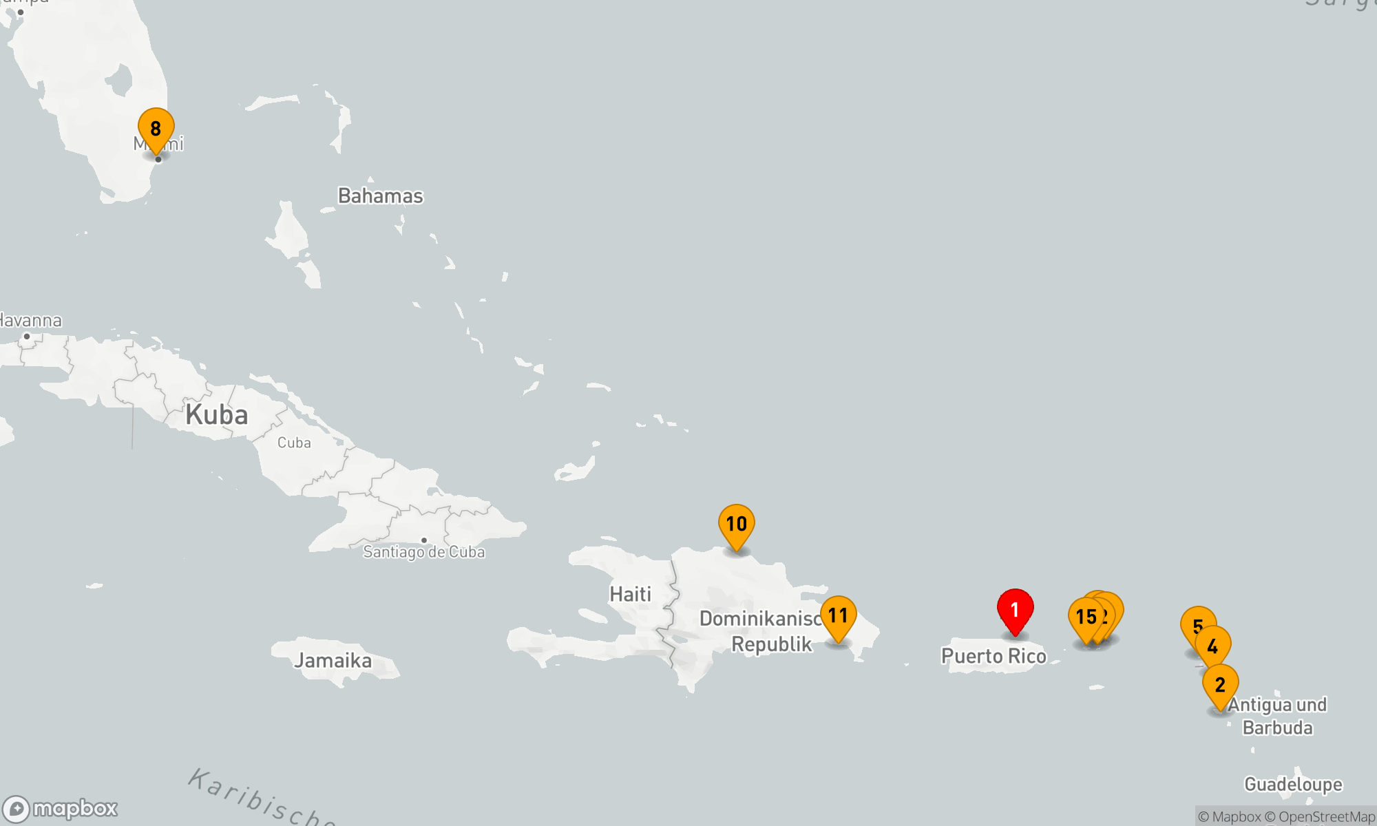 Route 15 Nächte - Karibische Entdeckungsreise von Insel zu Insel