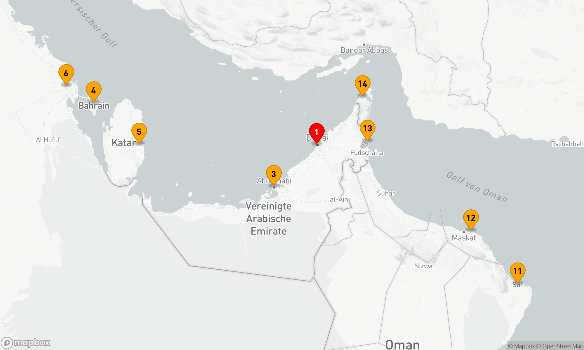 Route 14 Nächte - Perlen des Arabischen Golfs: Kultur und Küste