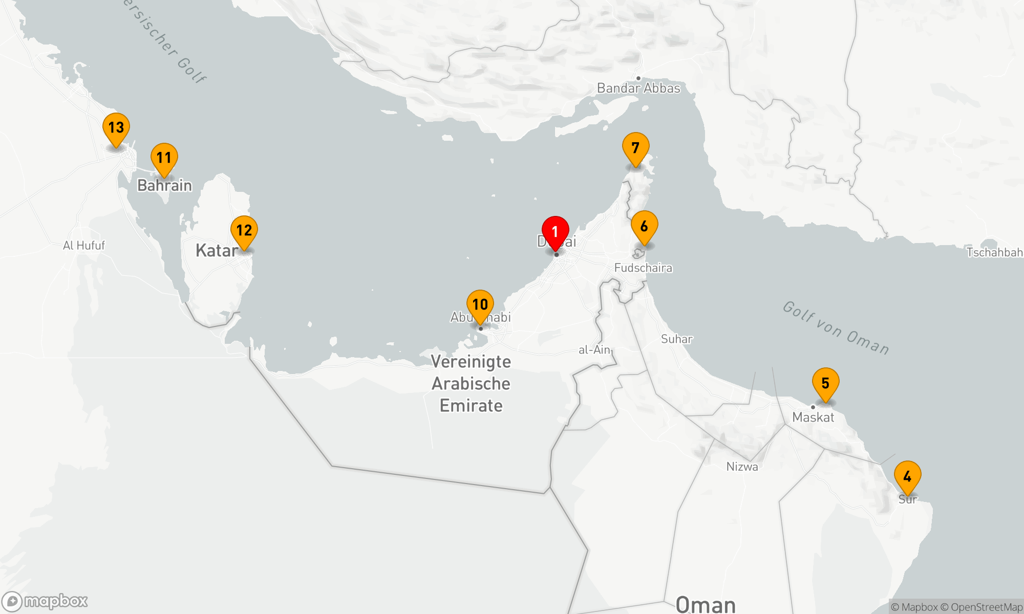 Route 14 Nächte - Orientalische Schätze von Dubai