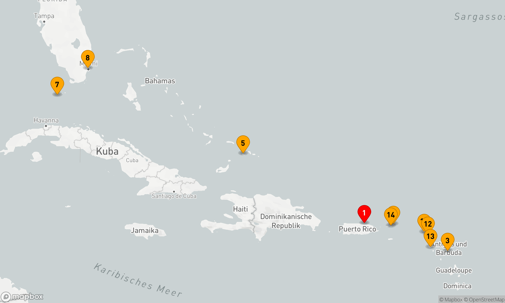 Route 14 Nächte - Karibische Schätze & Inselparadiese