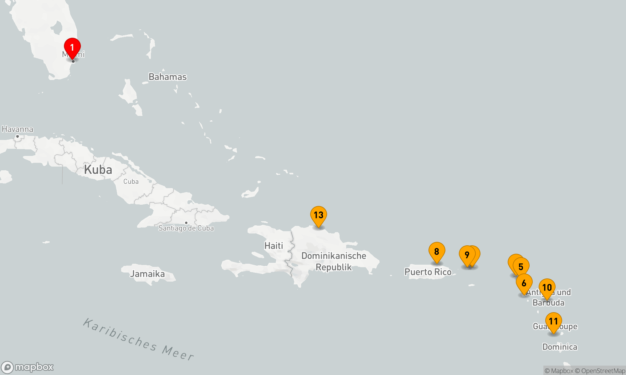 Route 14 Nächte - Karibische Inselträume