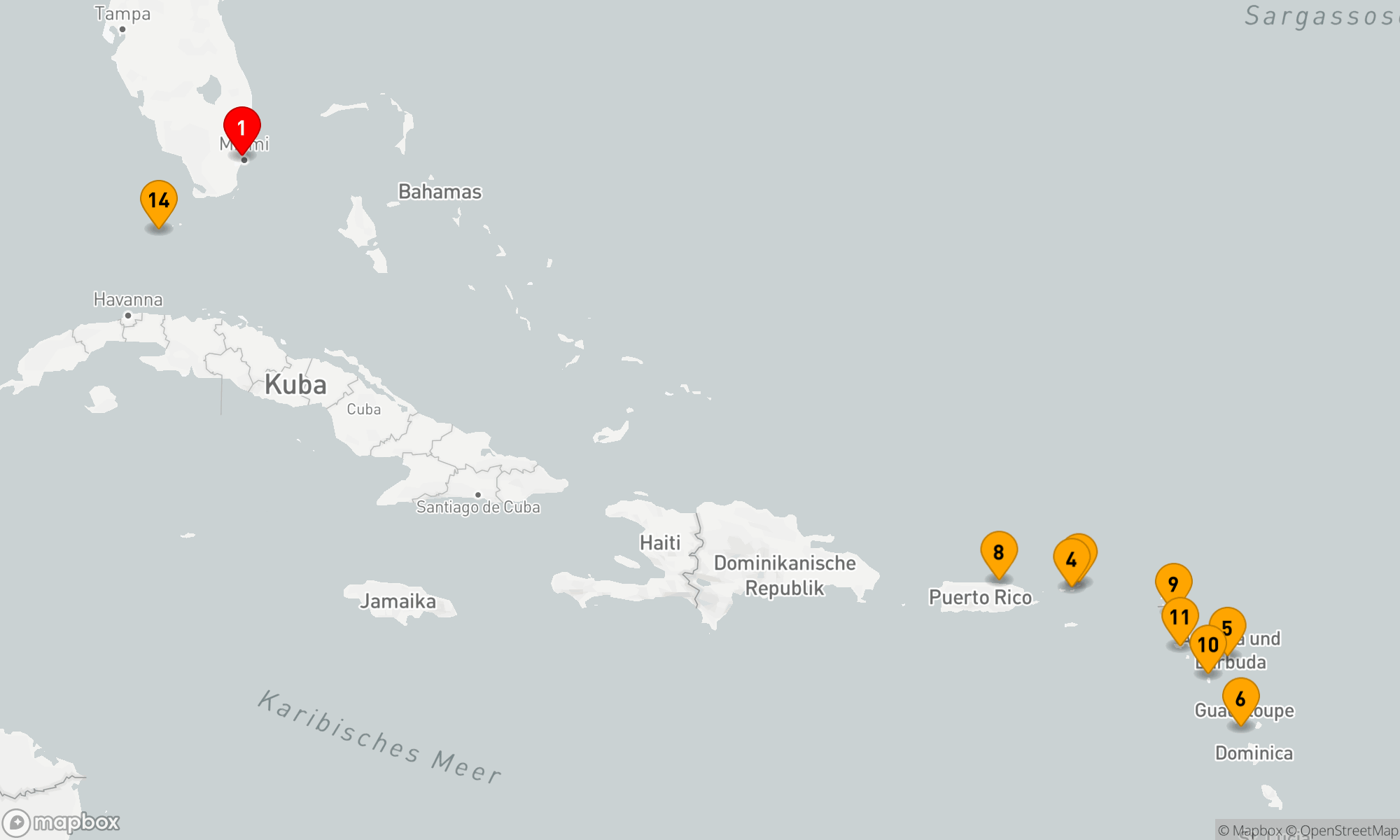 Route 14 Nächte - Karibische Entdeckungsreise ab Miami