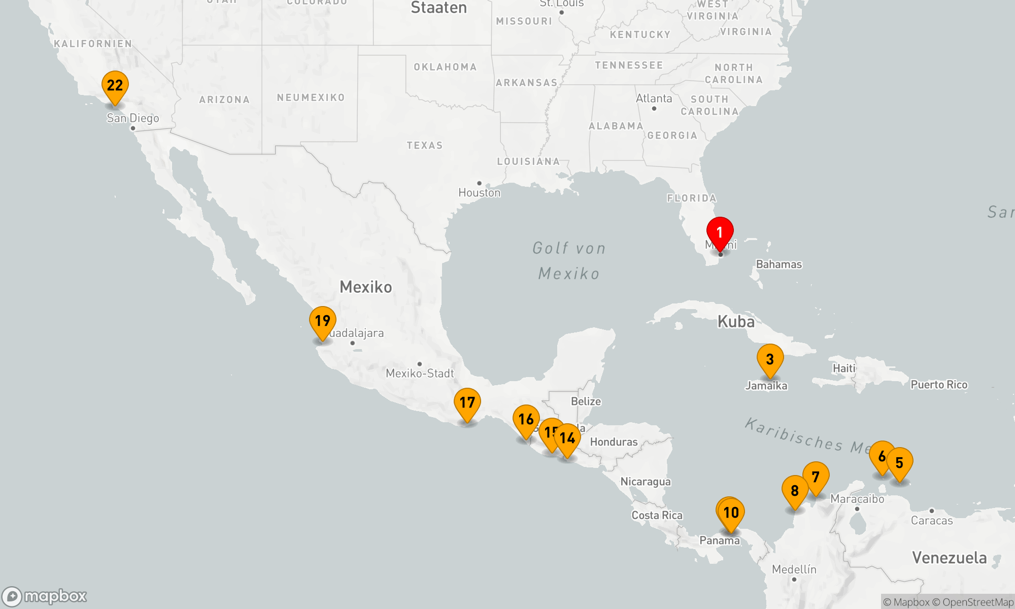 Route 21 Nächte - Von der Karibik zum Pazifik - Entdeckungstour Nordamerikas