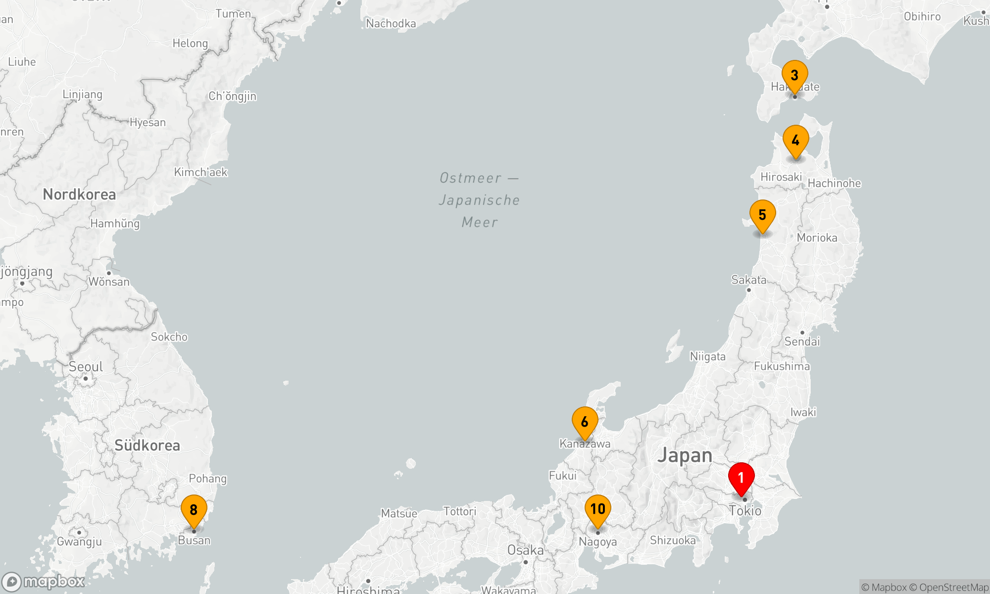 Route 10 Nächte - Inselzauber und Metropolenflair Japans