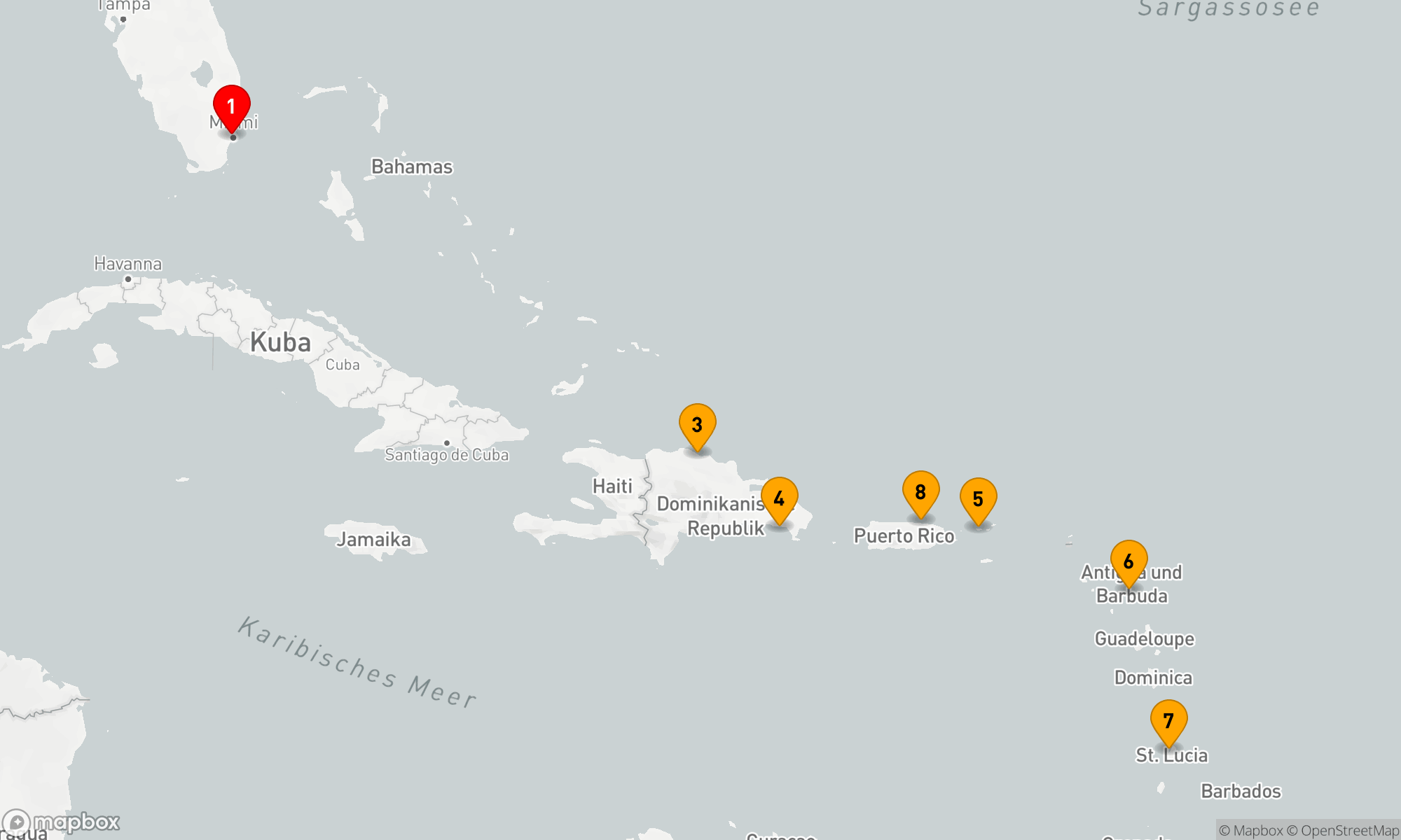 Route 7 Nächte - Karibische Entdeckung von Stadt zu Strand