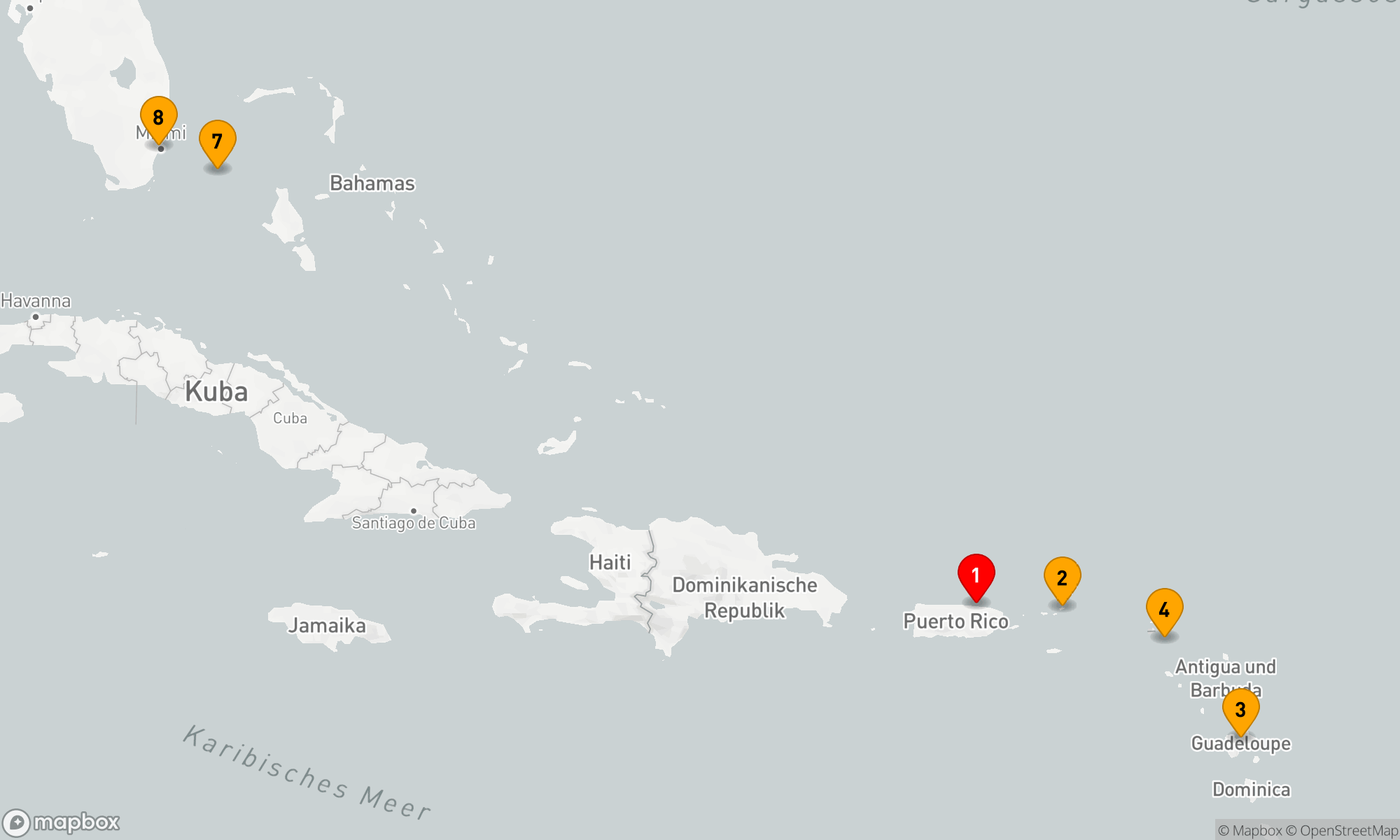 Route 7 Nächte - Karibische Traumfahrt: Von Puerto Rico nach Florida