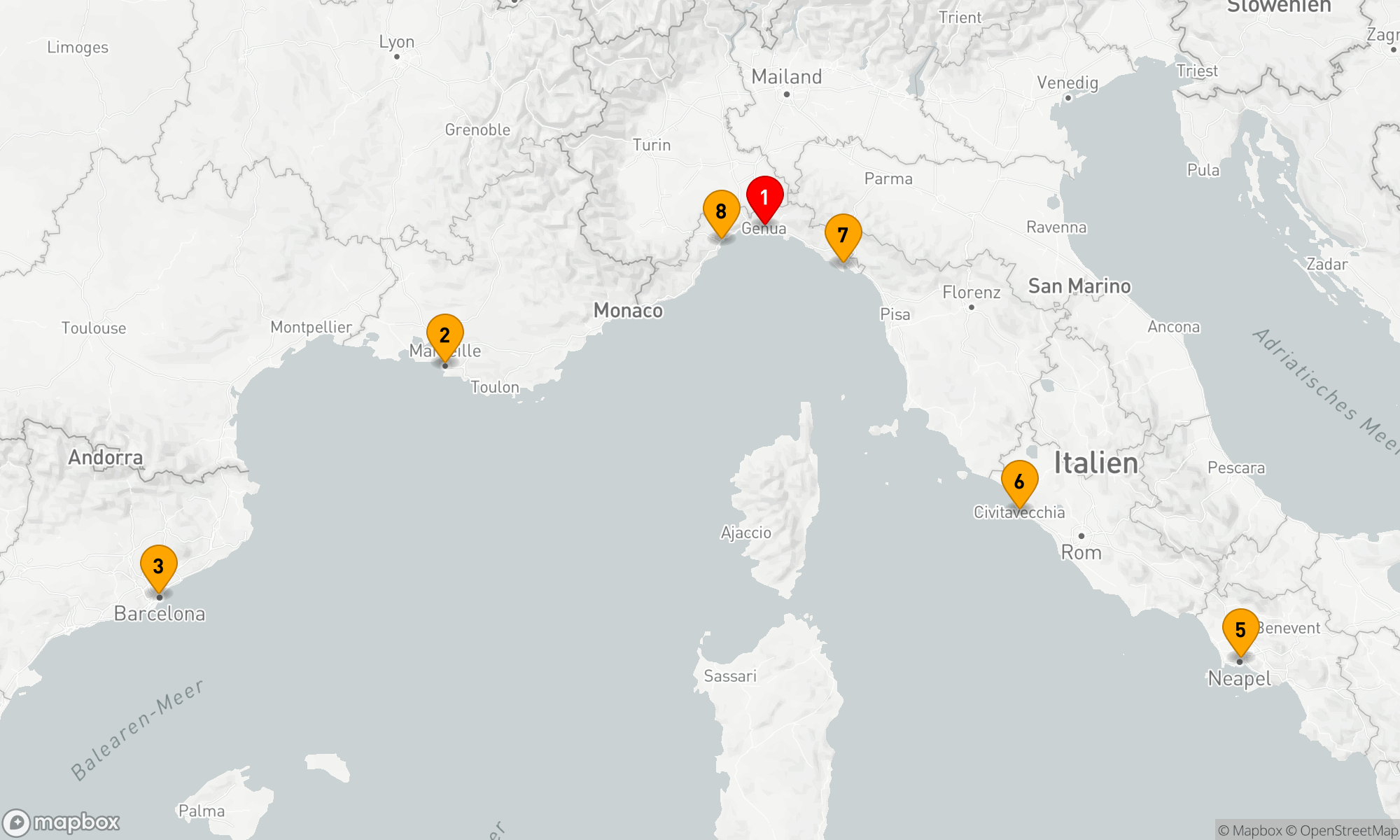 Route 7 Nächte - Mediterrane Entdeckungsreise