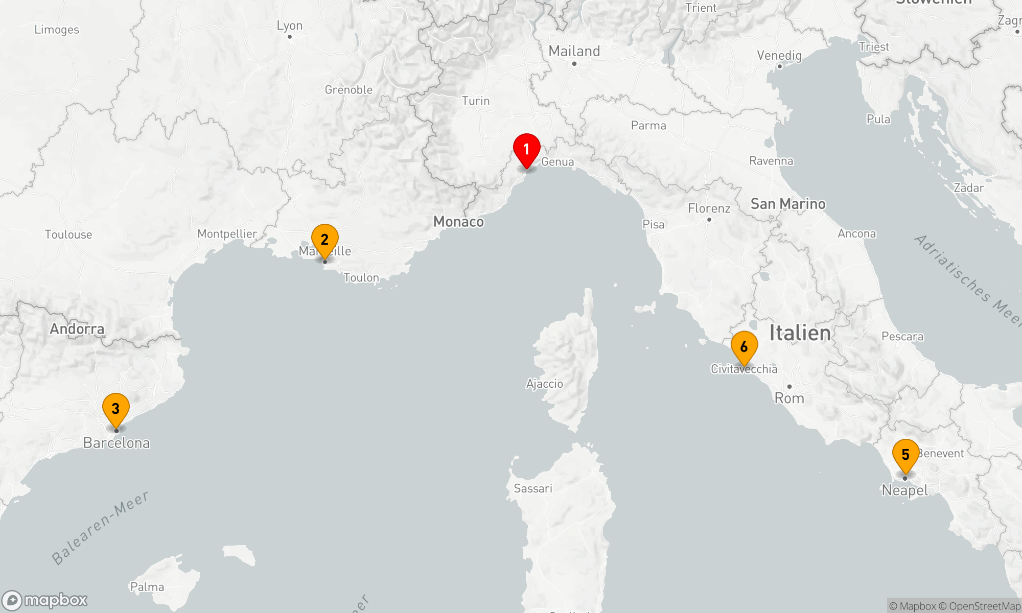 Route 5 Nächte - Mediterrane Entdeckungsreise