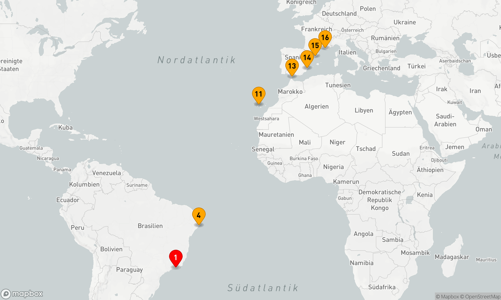 Route 15 Nächte - Von Samba bis zur Mittelmeer-Sonate