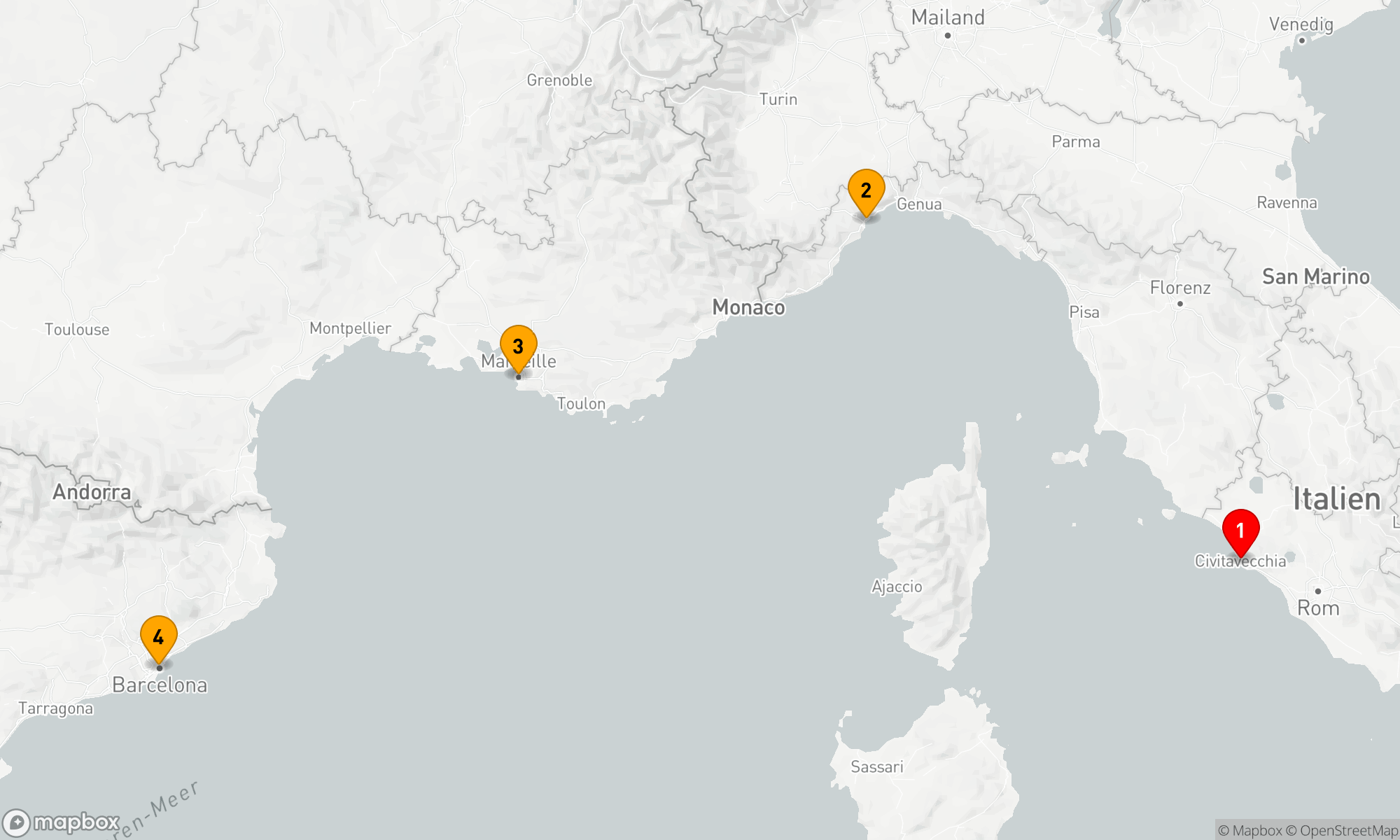 Route 4 Nächte - Mediterrane Entdeckungsreise