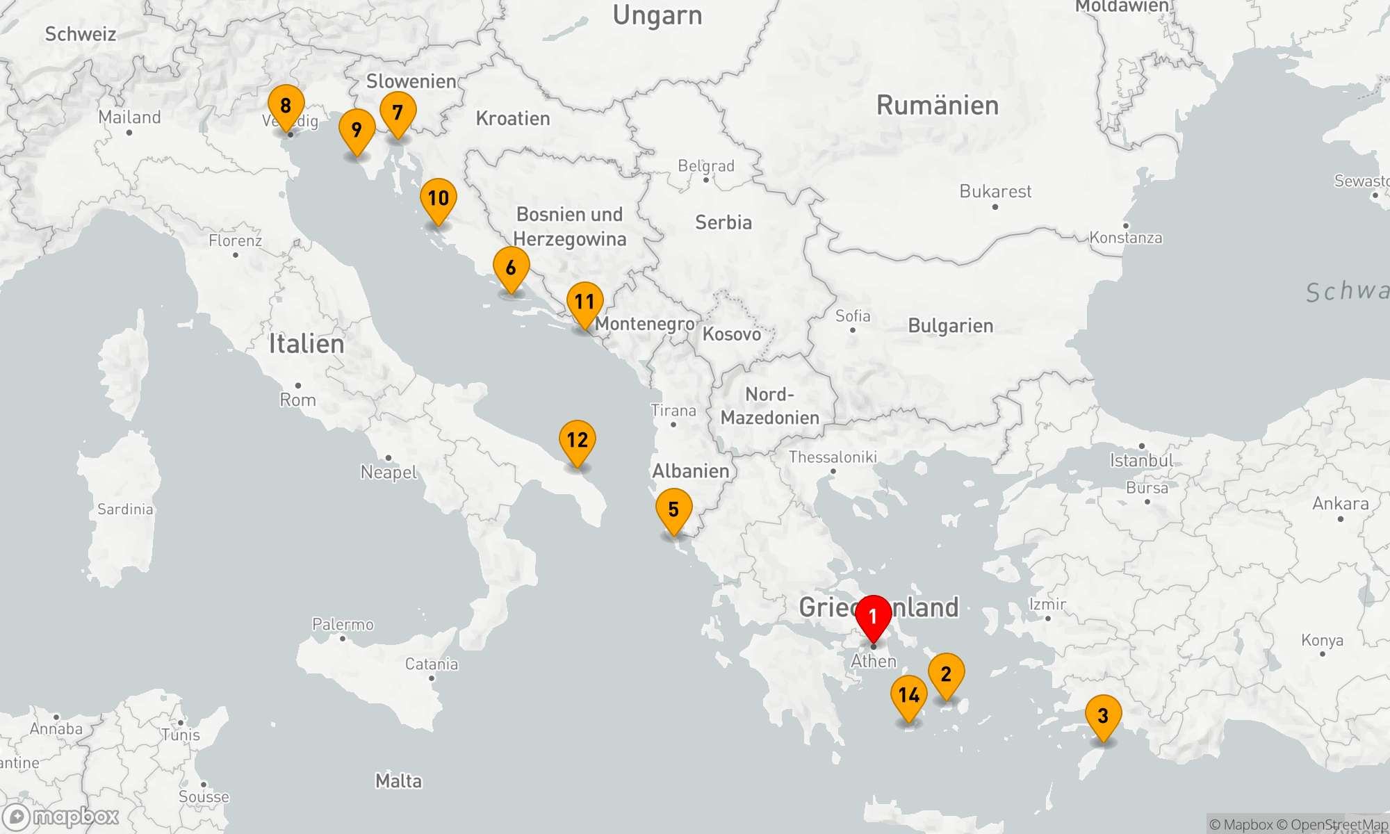 Route 14 Nächte - Odyssee der Ägäischen Erlebnisse