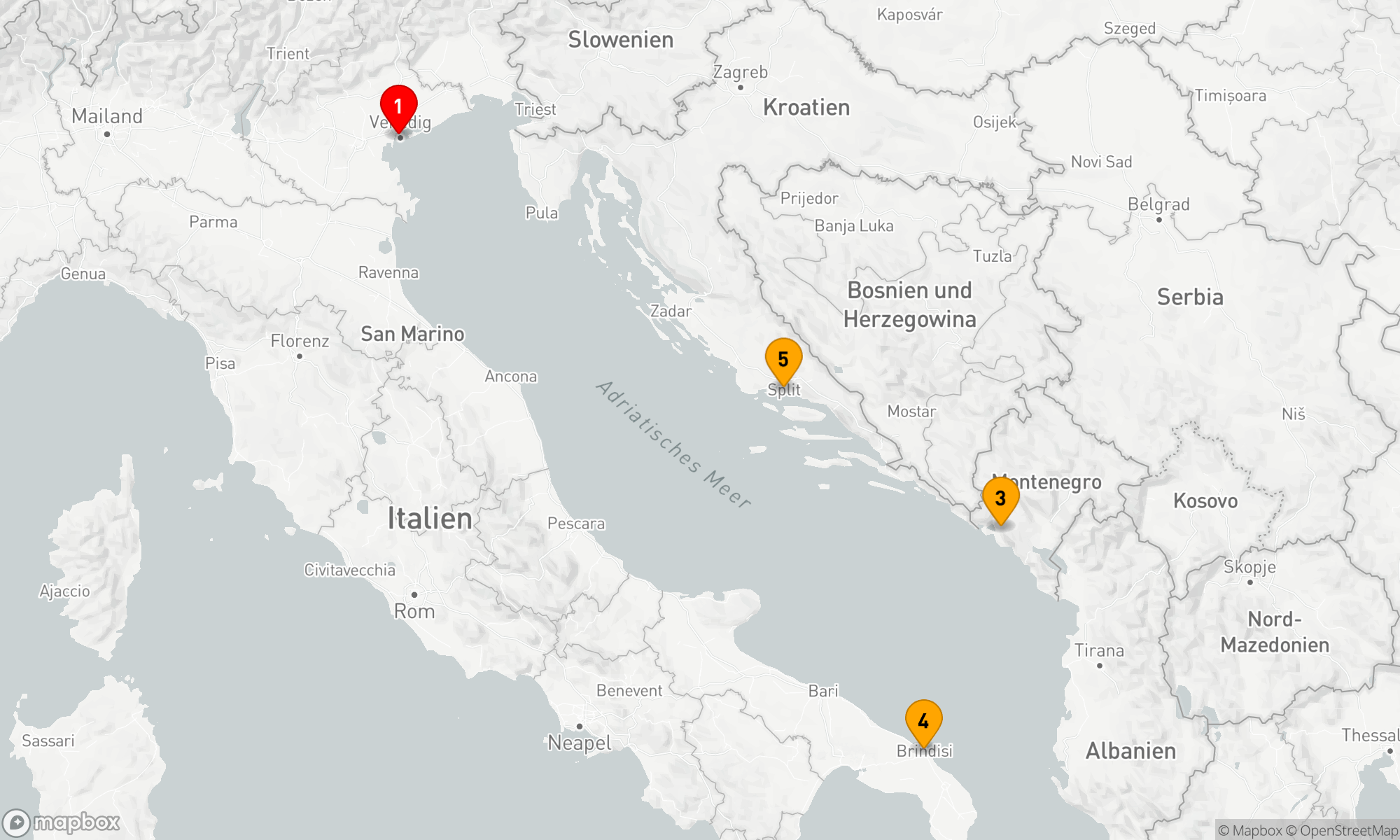 Route 4 Nächte - Adriatische Erlebnispanorama