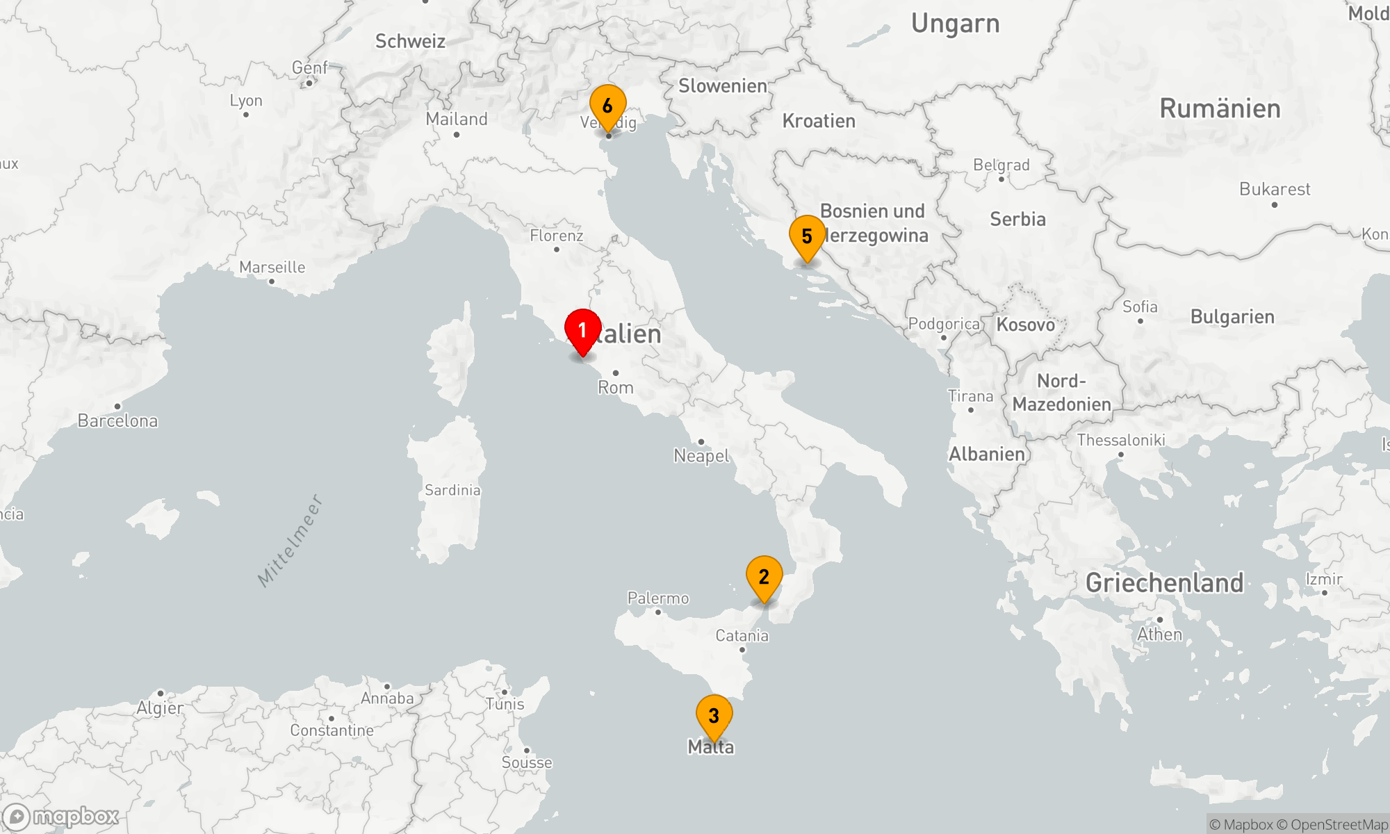 Route 5 Nächte - Mediterrane Entdeckungsreise