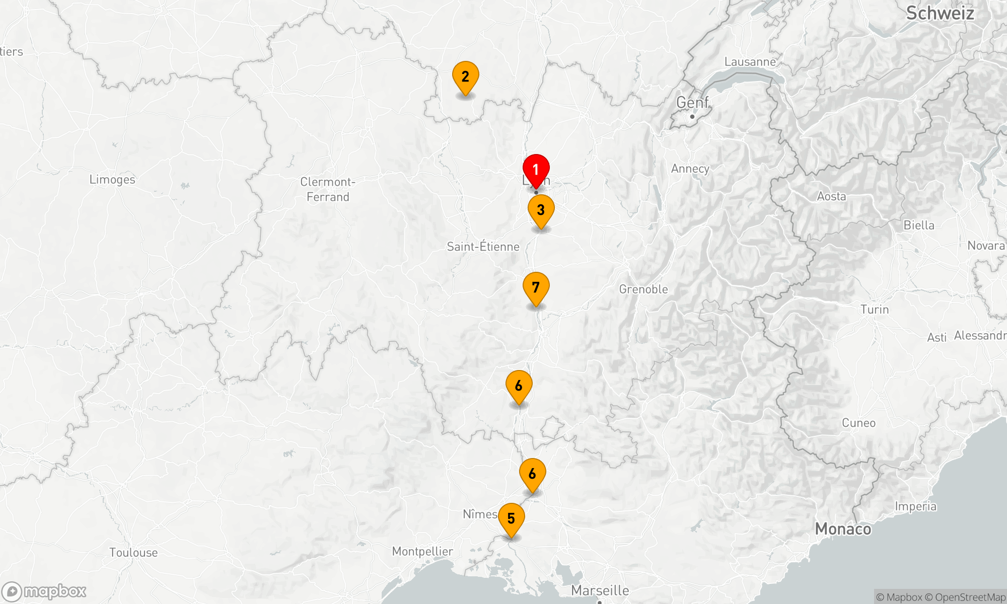 Route 7 Nächte - Rhône de Luxe durch Frankreich