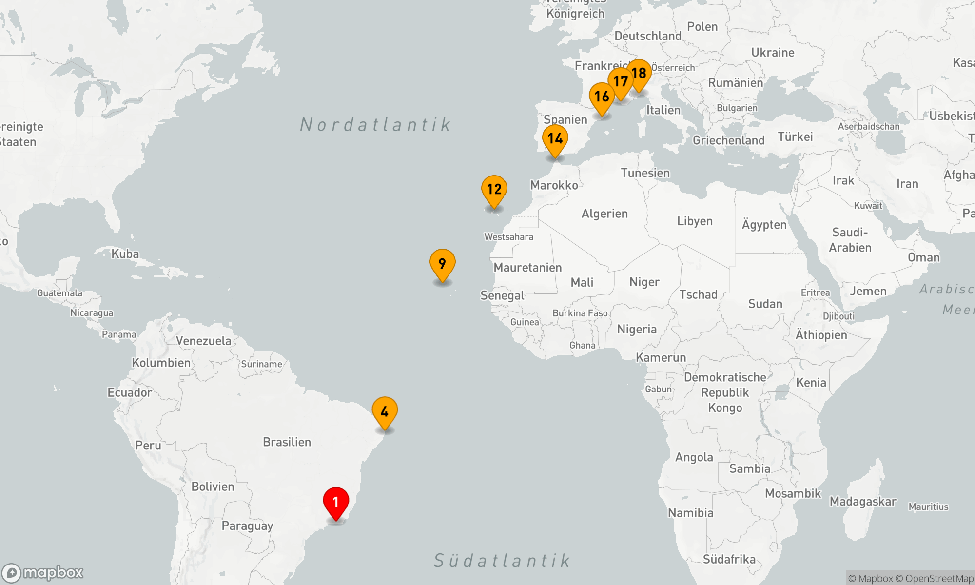 Route 17 Nächte - Von der Copacabana zur Côte d’Azur: Eine Entdeckungsreise