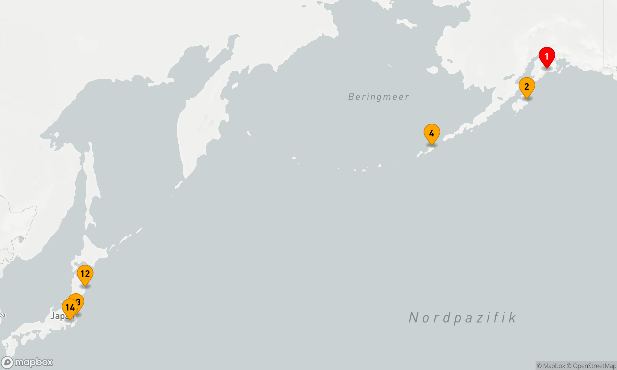 Route 13 Nächte - ALASKA & JAPAN KREUZFAHRT: SEWARD,  KODIAK & TOKYO