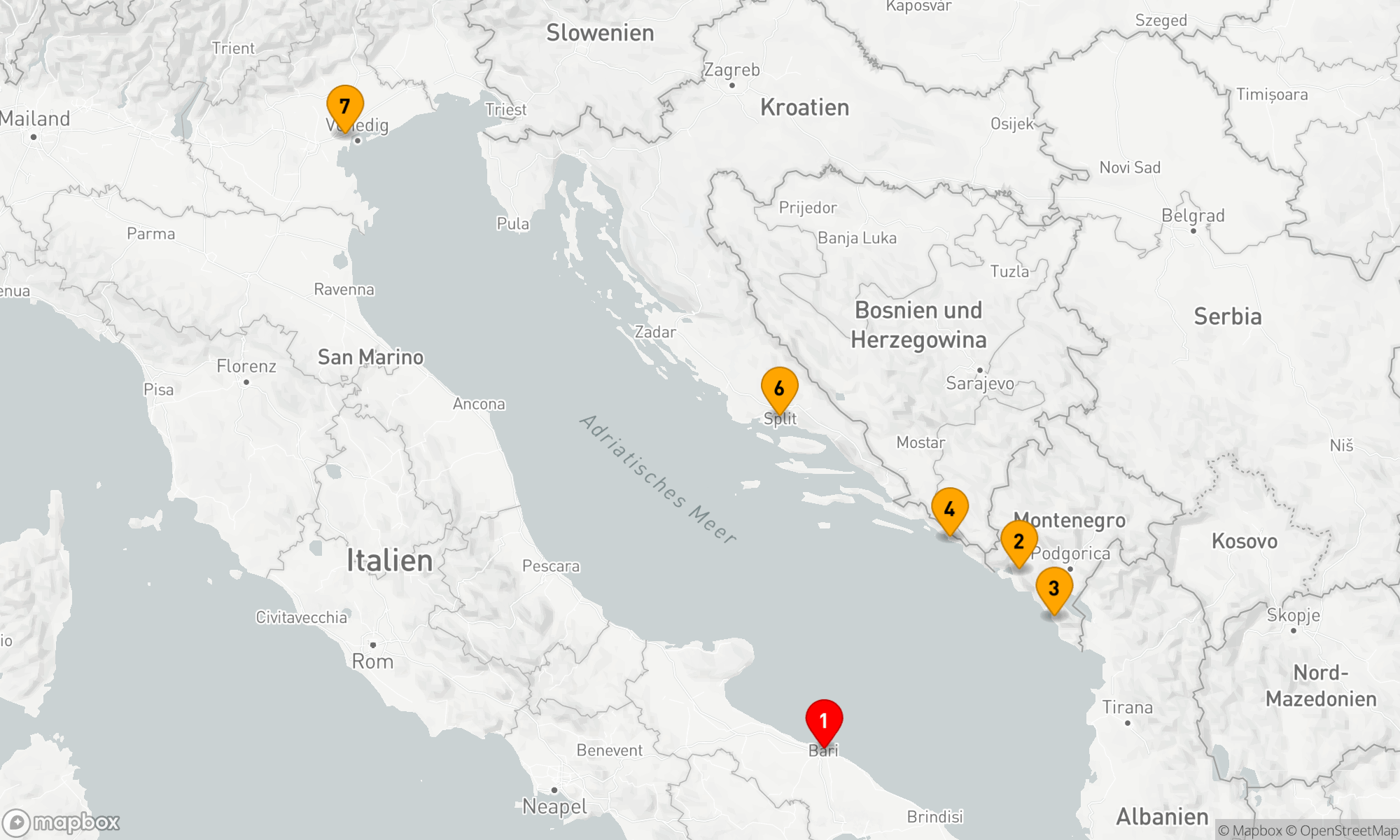 Route 7 Nächte - Adriatische Entdeckungsreise