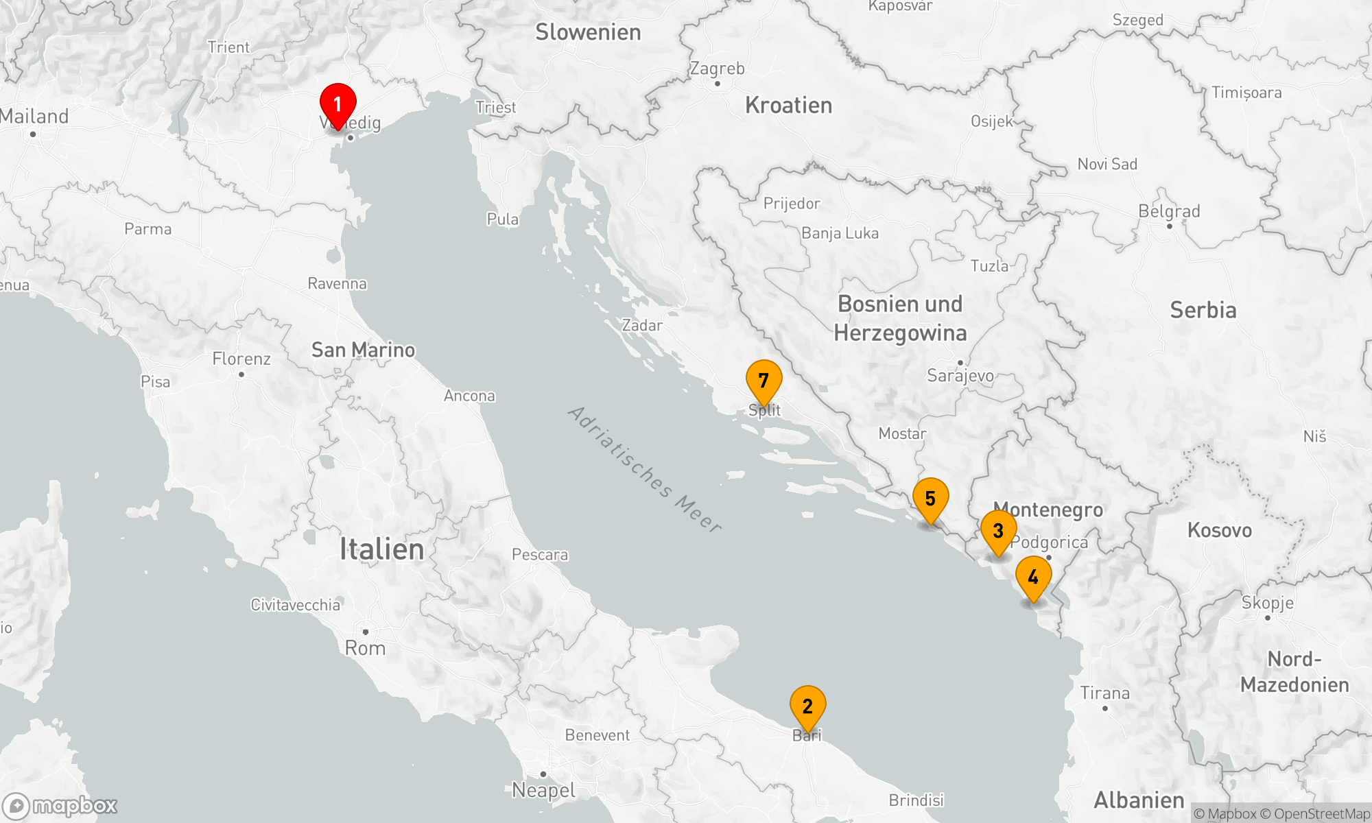 Route 7 Nächte - Adriatische Entdeckungsreise
