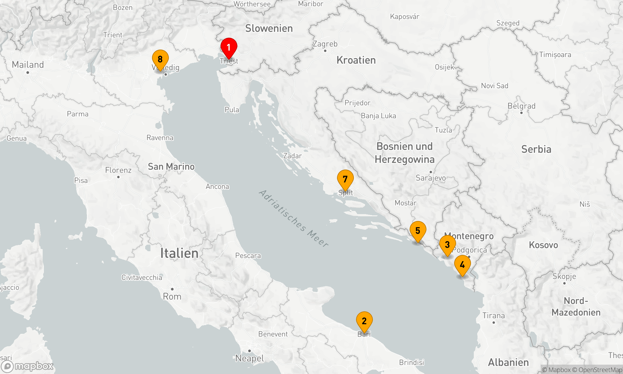 Route 7 Nächte - Adriatische Entdeckungstour