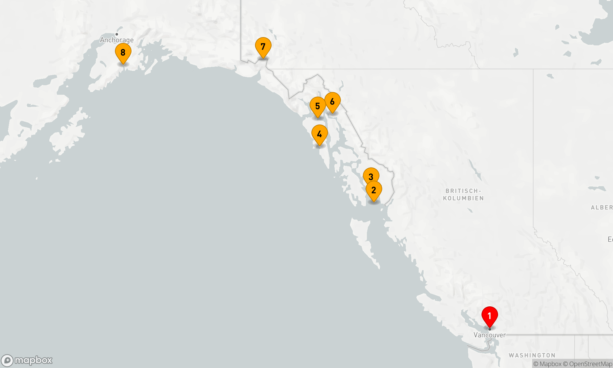 Route 7 Nächte - ALASKA NORDWÄRTS GLETSCHER