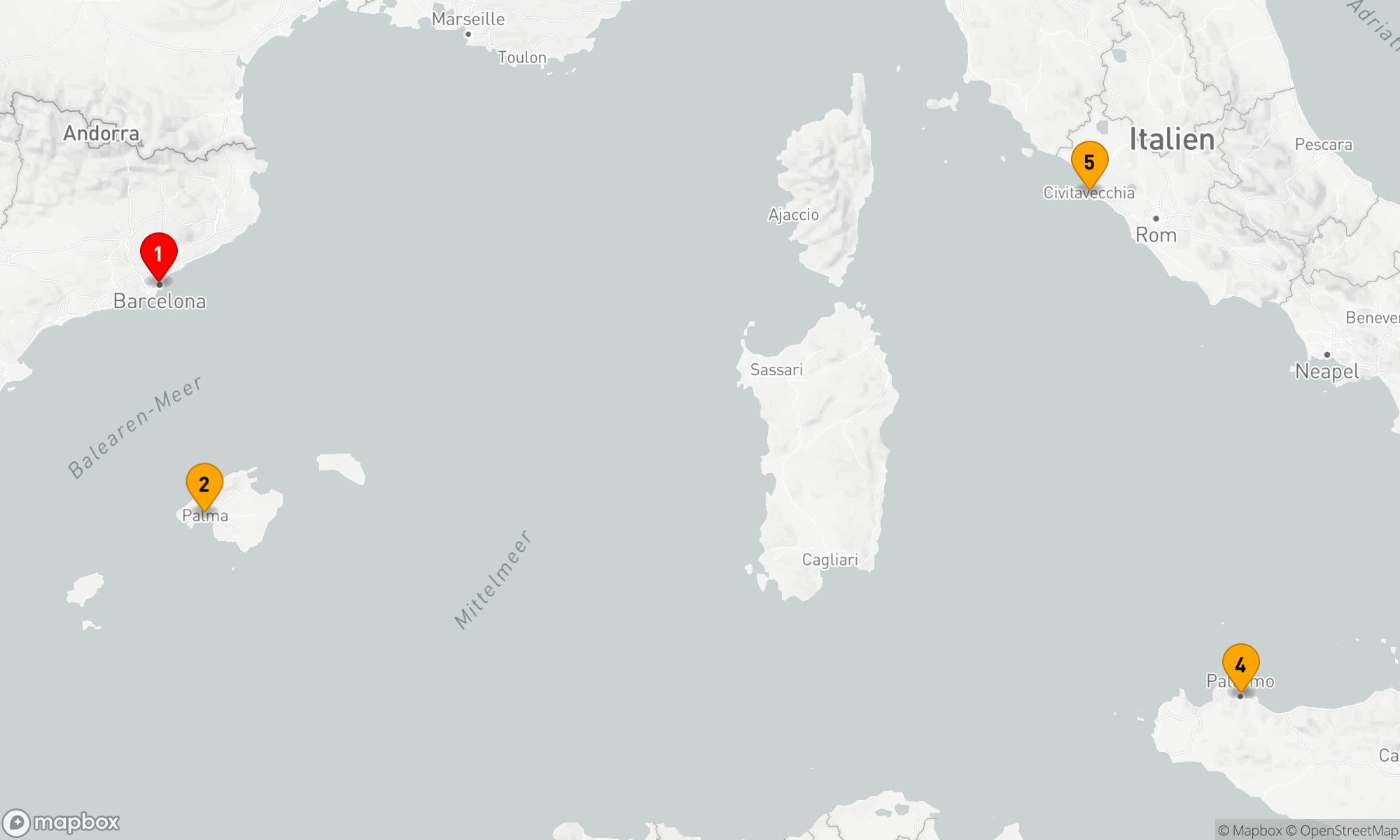 Route 4 Nächte - Mediterrane Entdeckungsreise