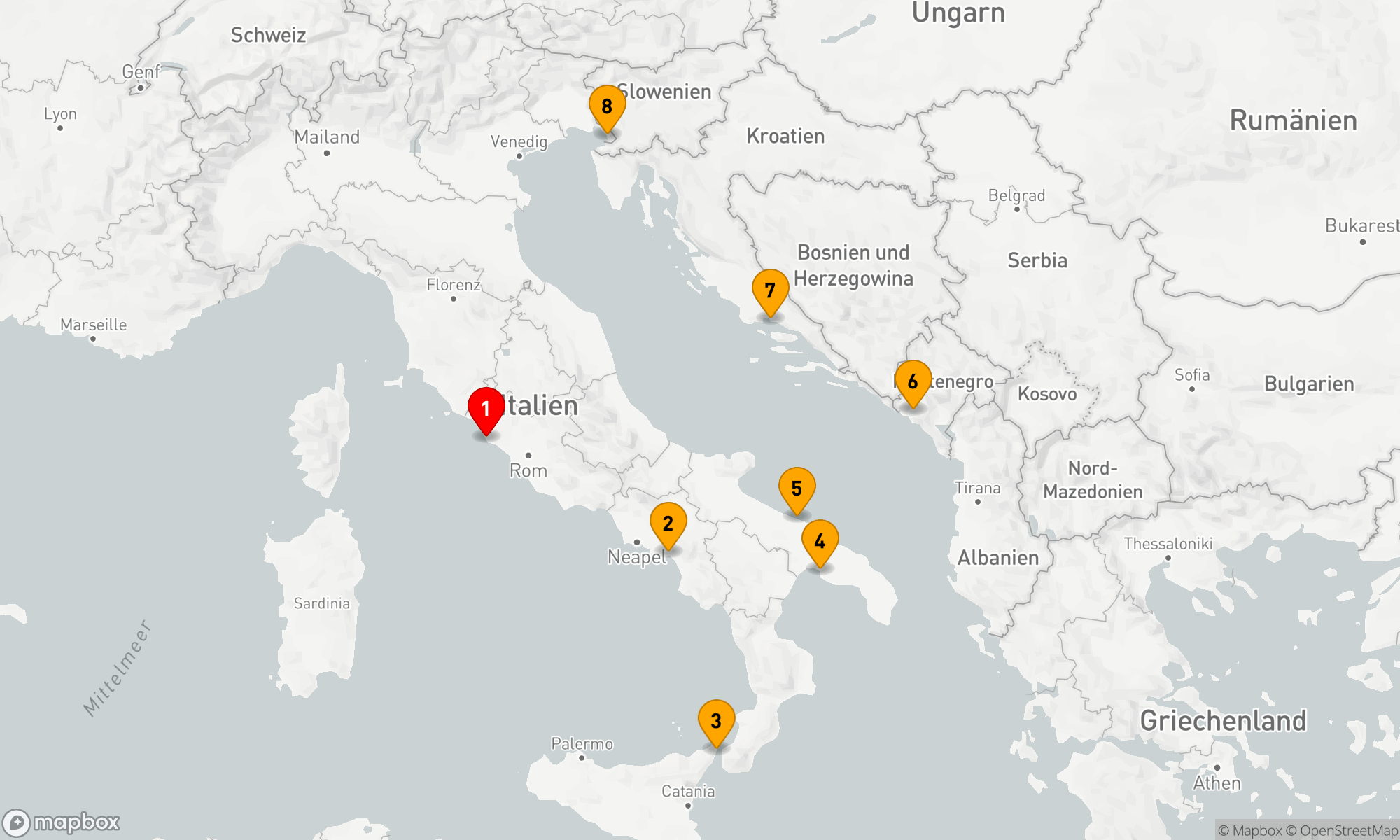 Route 7 Nächte - VIVA ITALIA