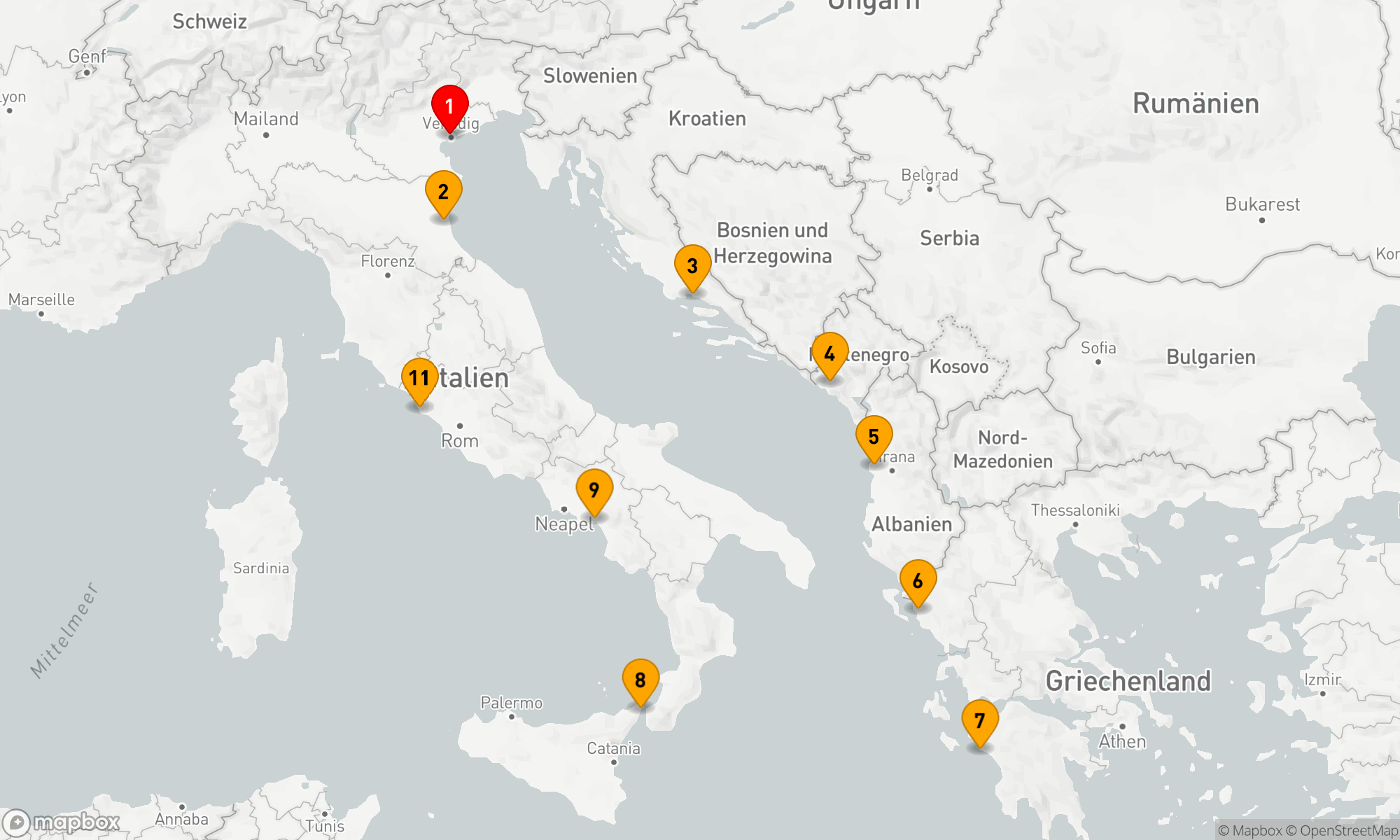 Route 10 Nächte - O SOLE MIO