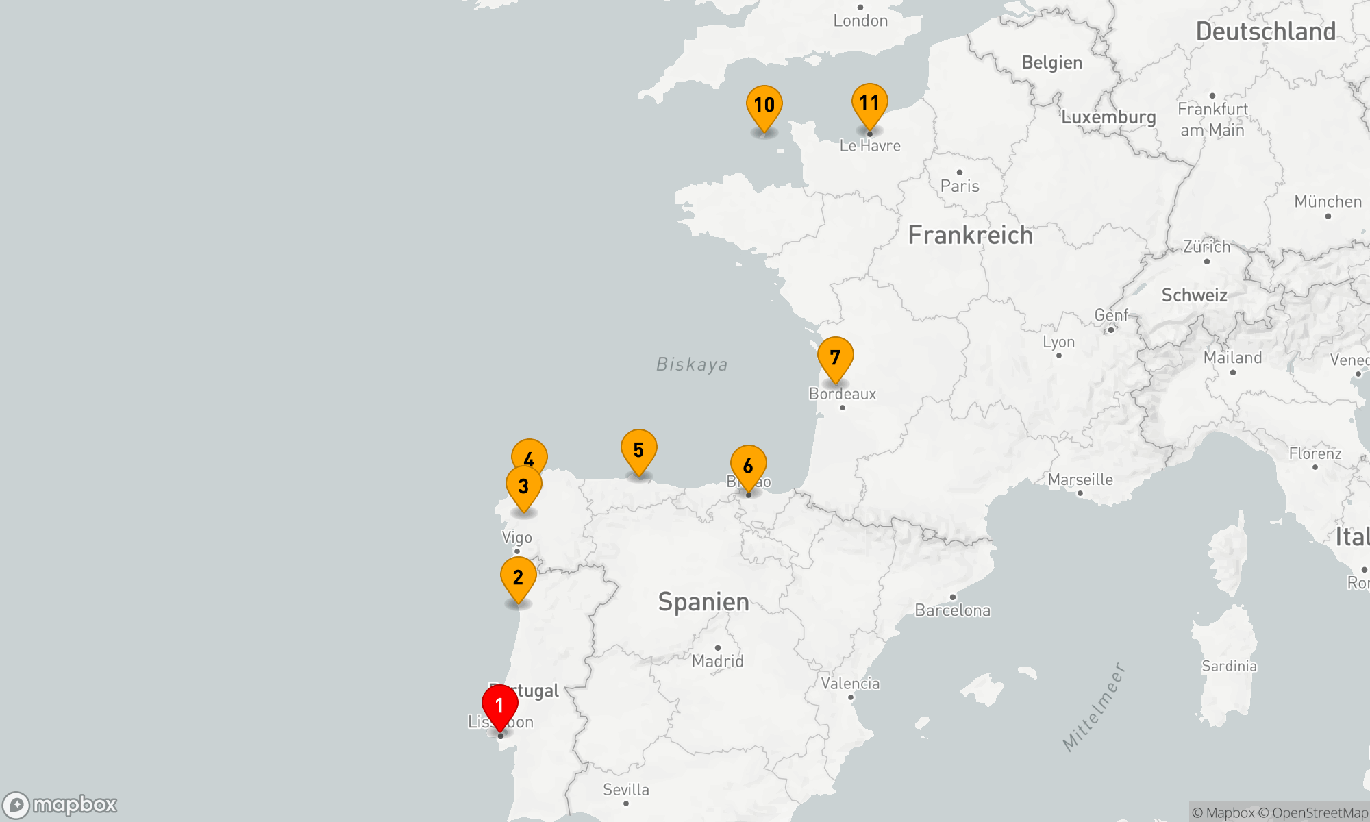 Route 10 Nächte - EXOTIC GAUL & IBERIA