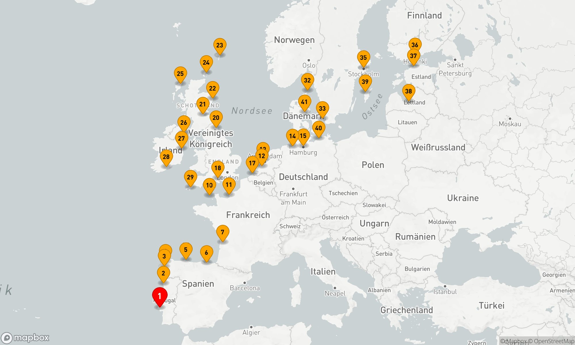 Route 43 Nächte - WONDERS OF WESTERN EUROPE