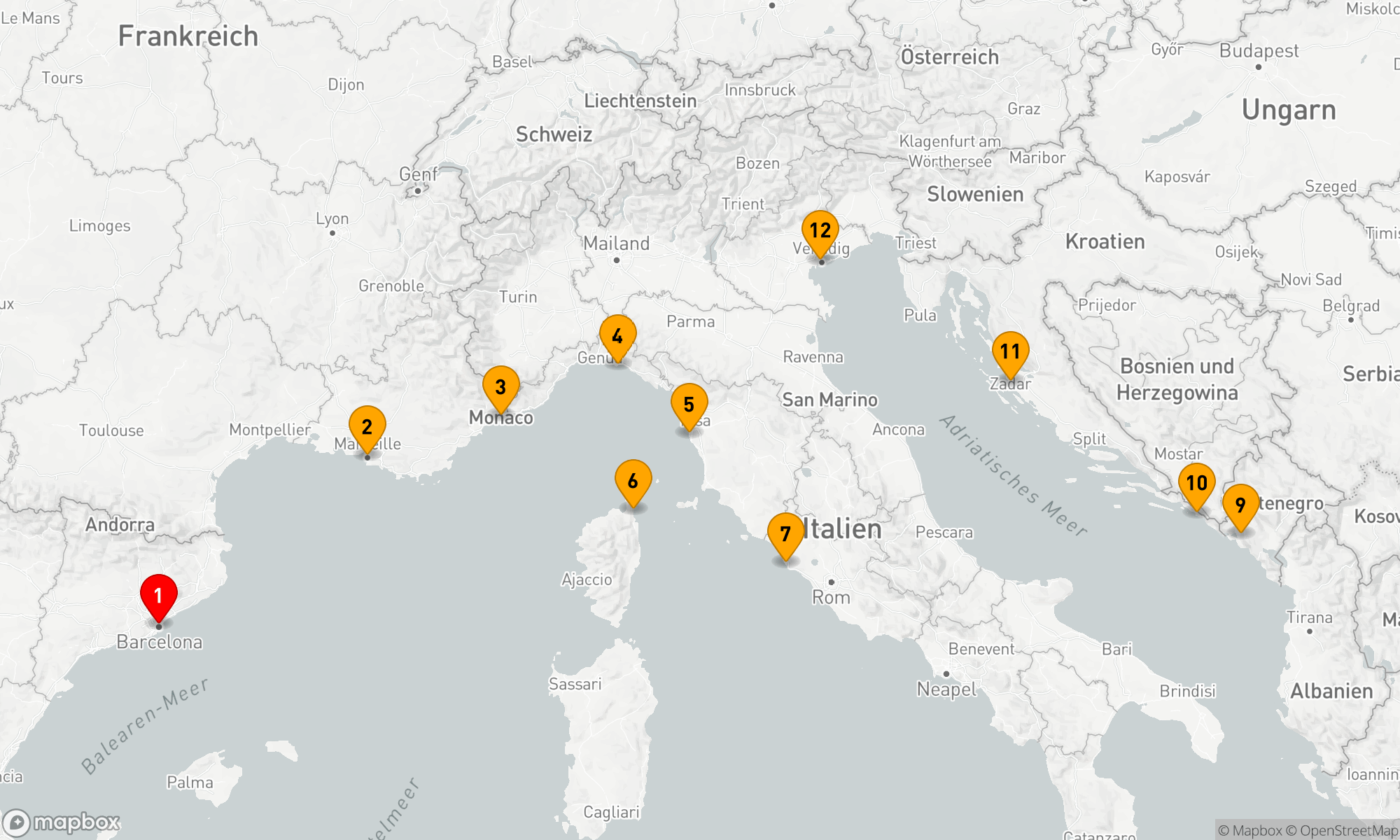 Route 12 Nächte - DALMATIAN DIVERSION