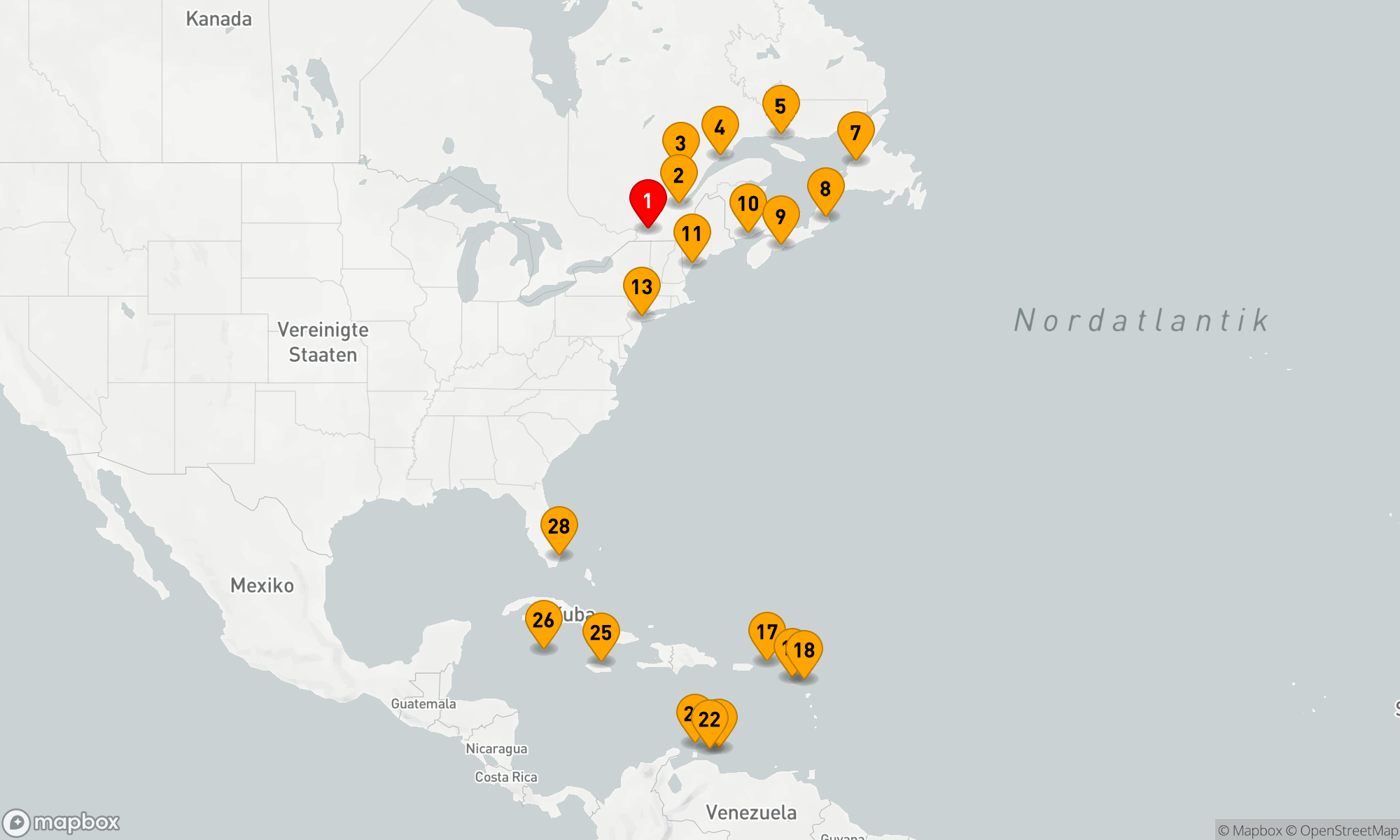 Route 27 Nächte - EAST COAST ESCAPADE