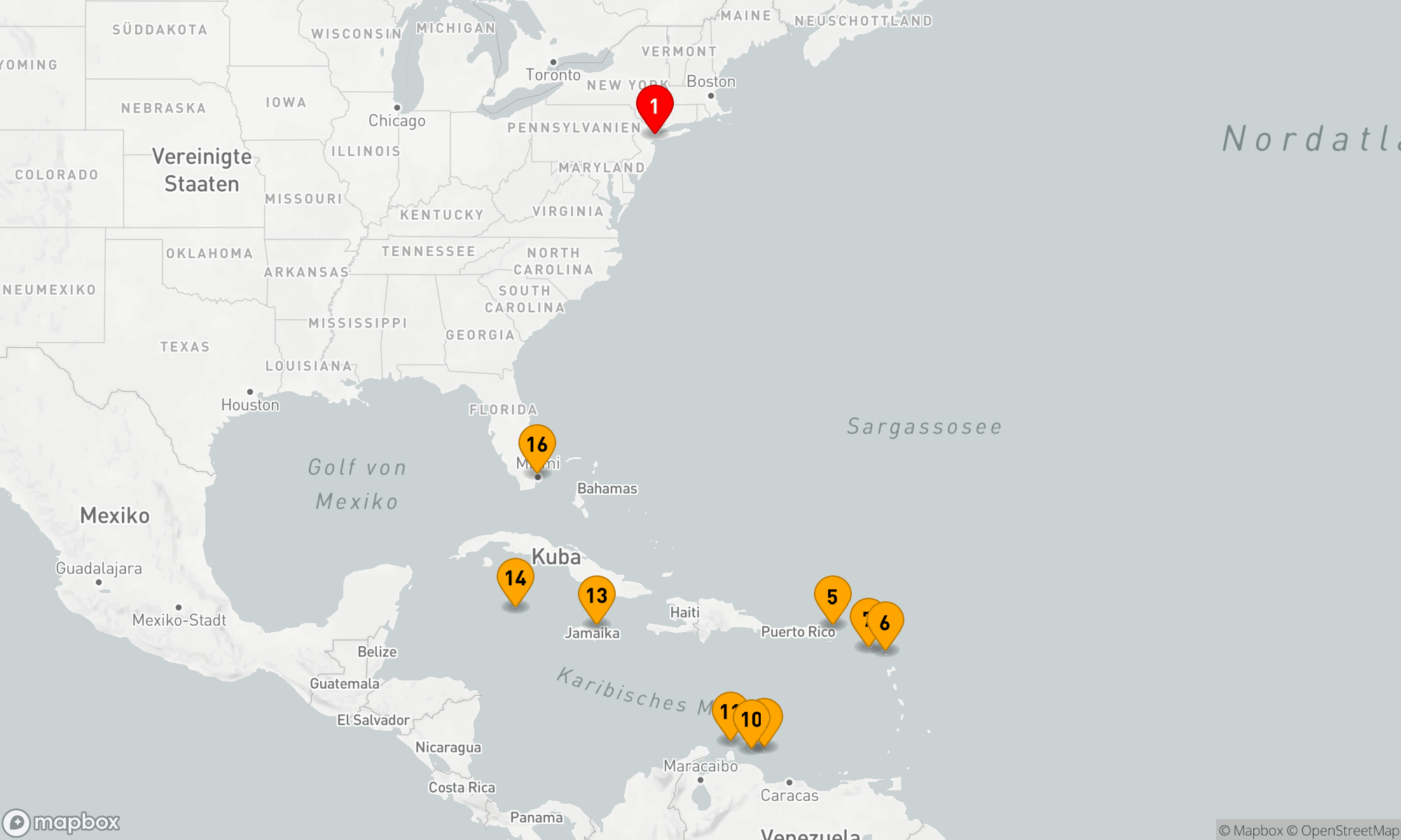 Route 15 Nächte - BROADWAY TO THE ABC ISLANDS