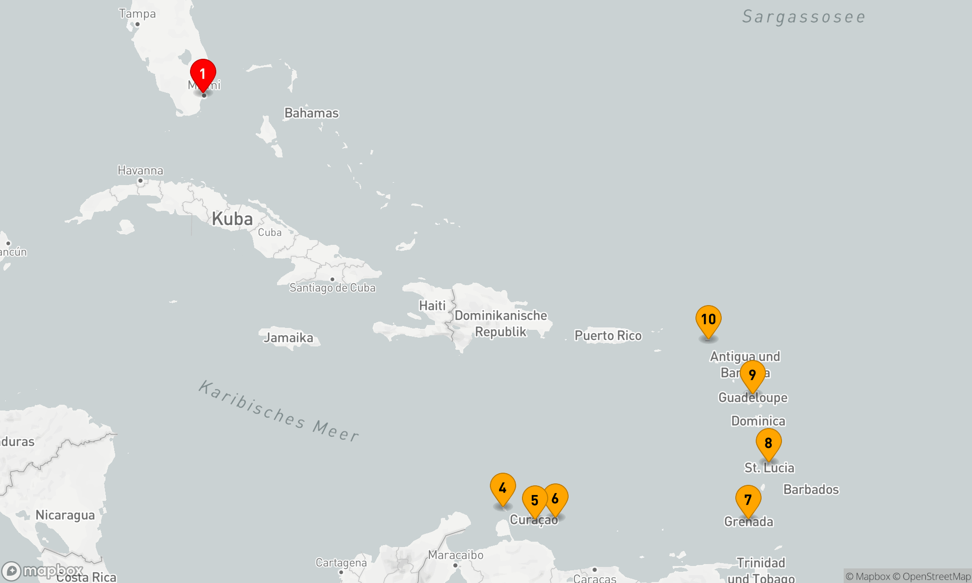 Route 12 Nächte - CARIBBEAN CAROUSEL