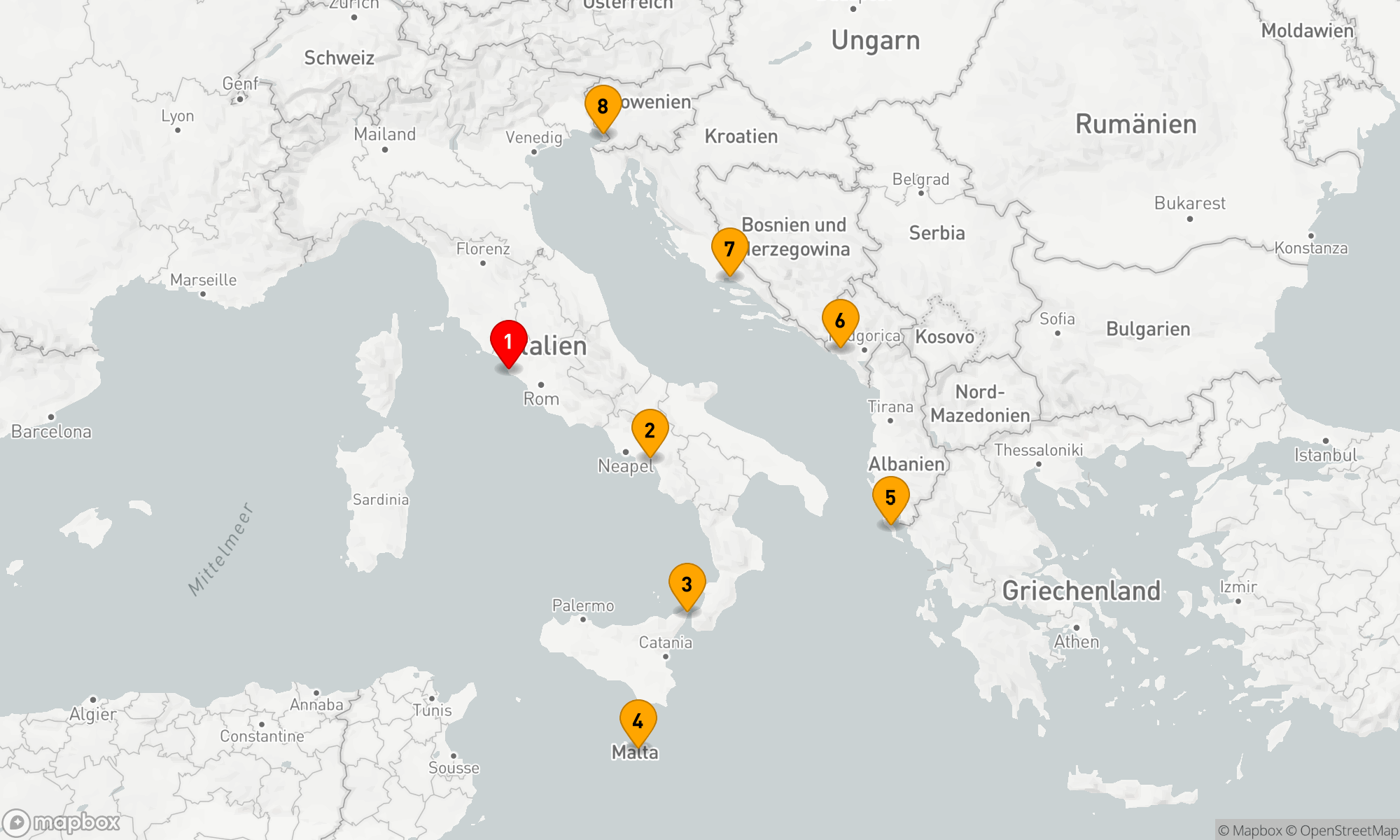 Route 7 Nächte - MAGICAL MEDITERRANEAN