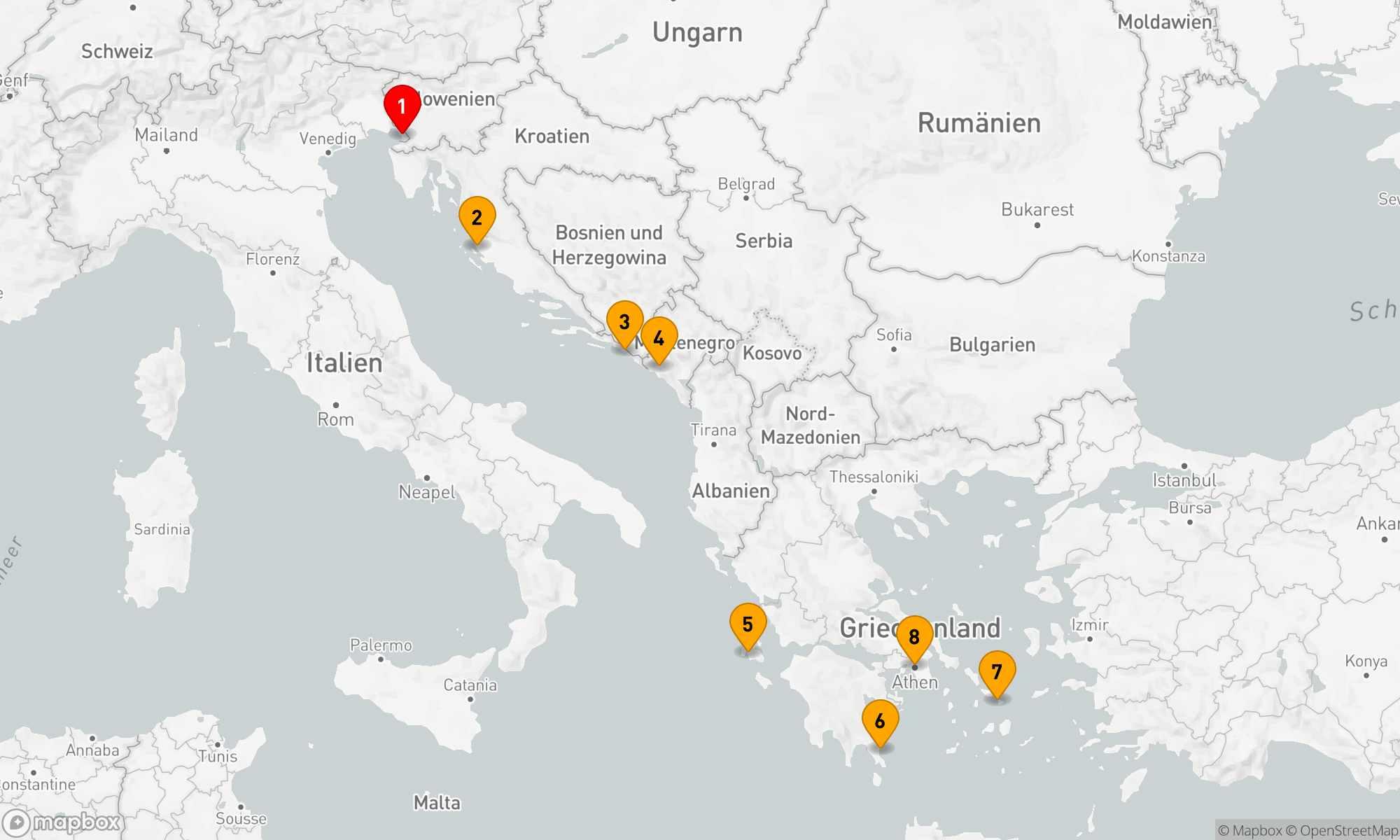 Route 7 Nächte - ADRIATIC DREAMS