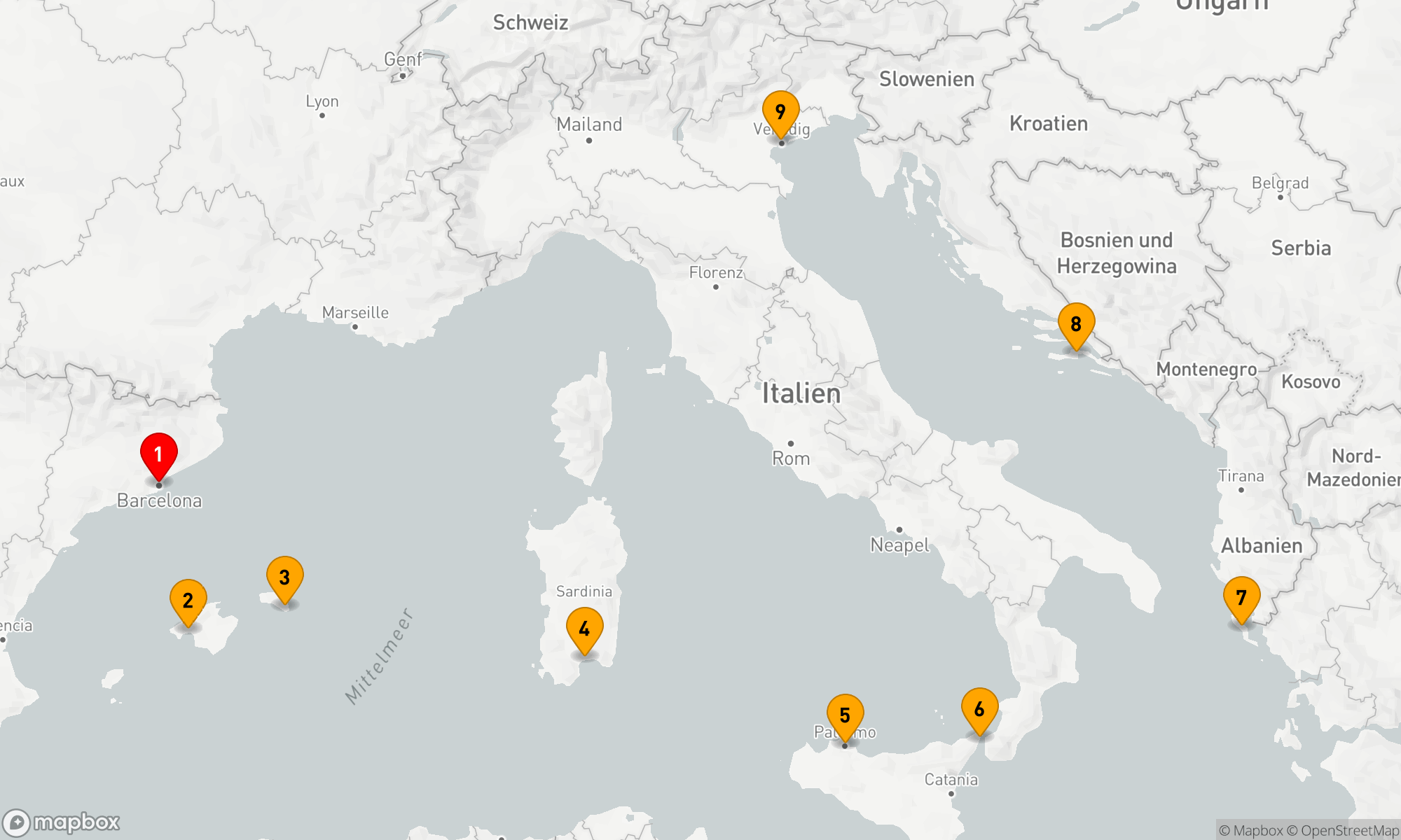 Route 9 Nächte - ITALIAN INTERLUDE