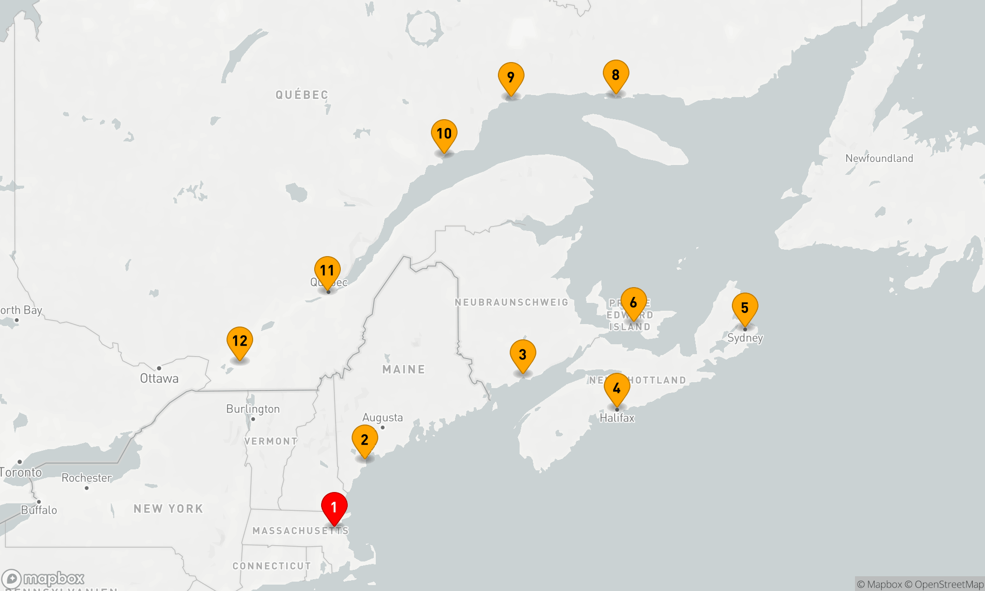 Route 11 Nächte - NORTHEASTERN CHARM IN FALL